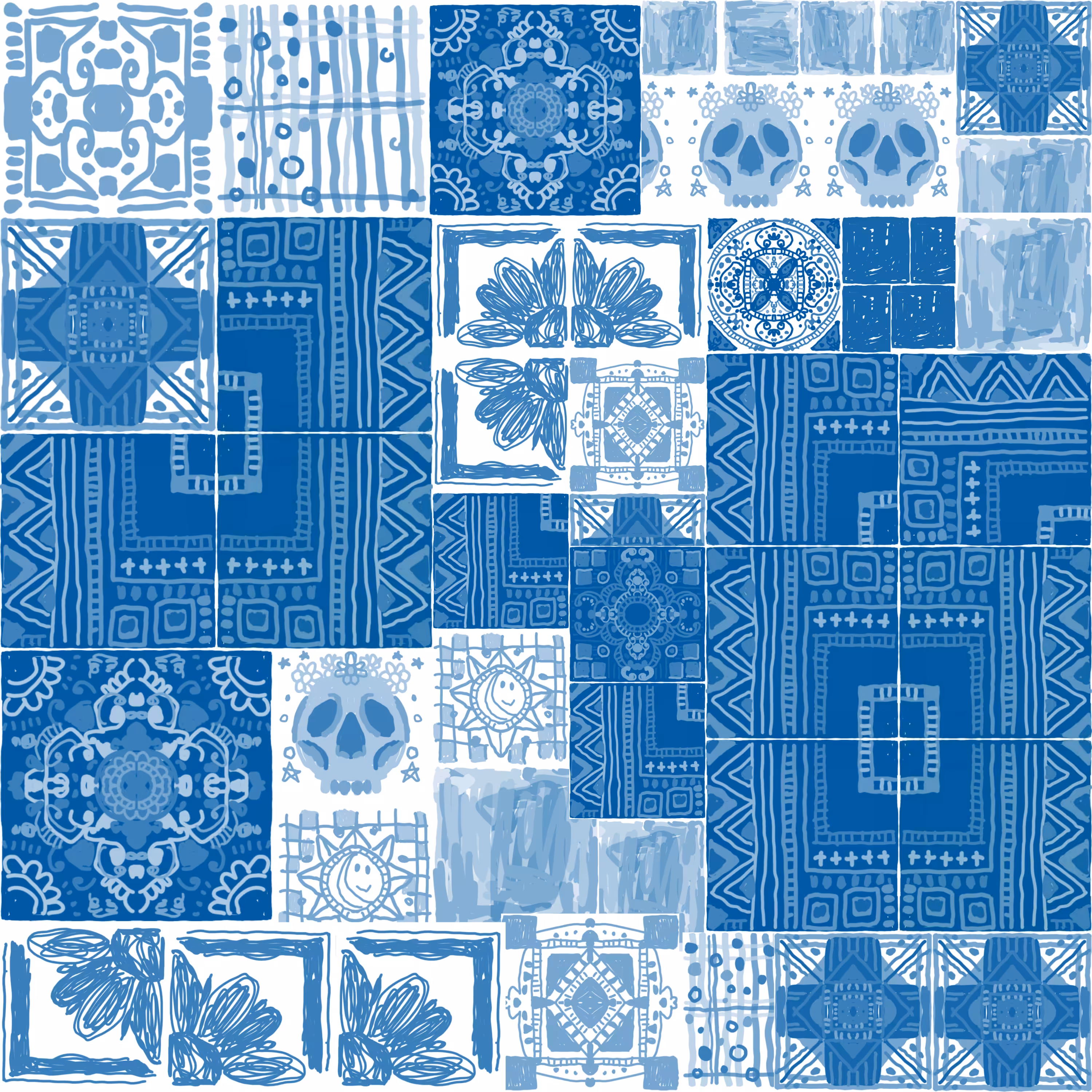messy tiles