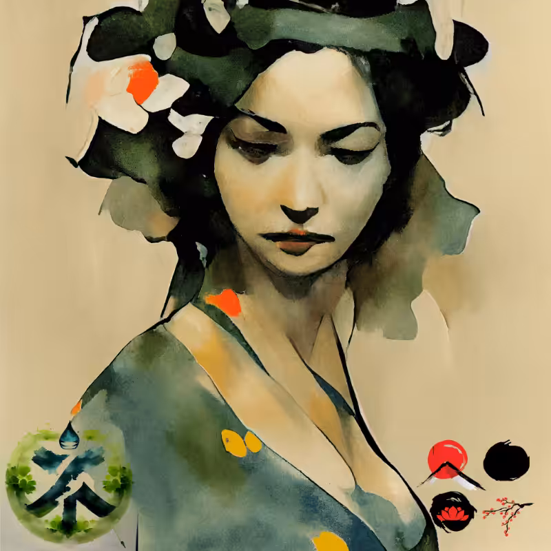 Geisha and nature #12