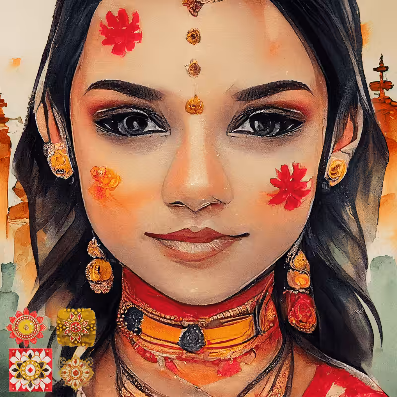 Hindu girl in Red #2