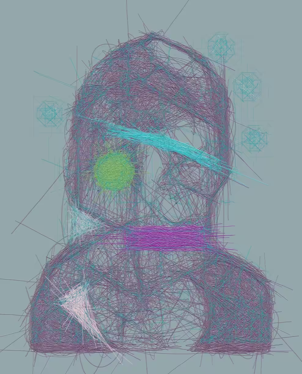 Study for a masked self-portrait (2021)
