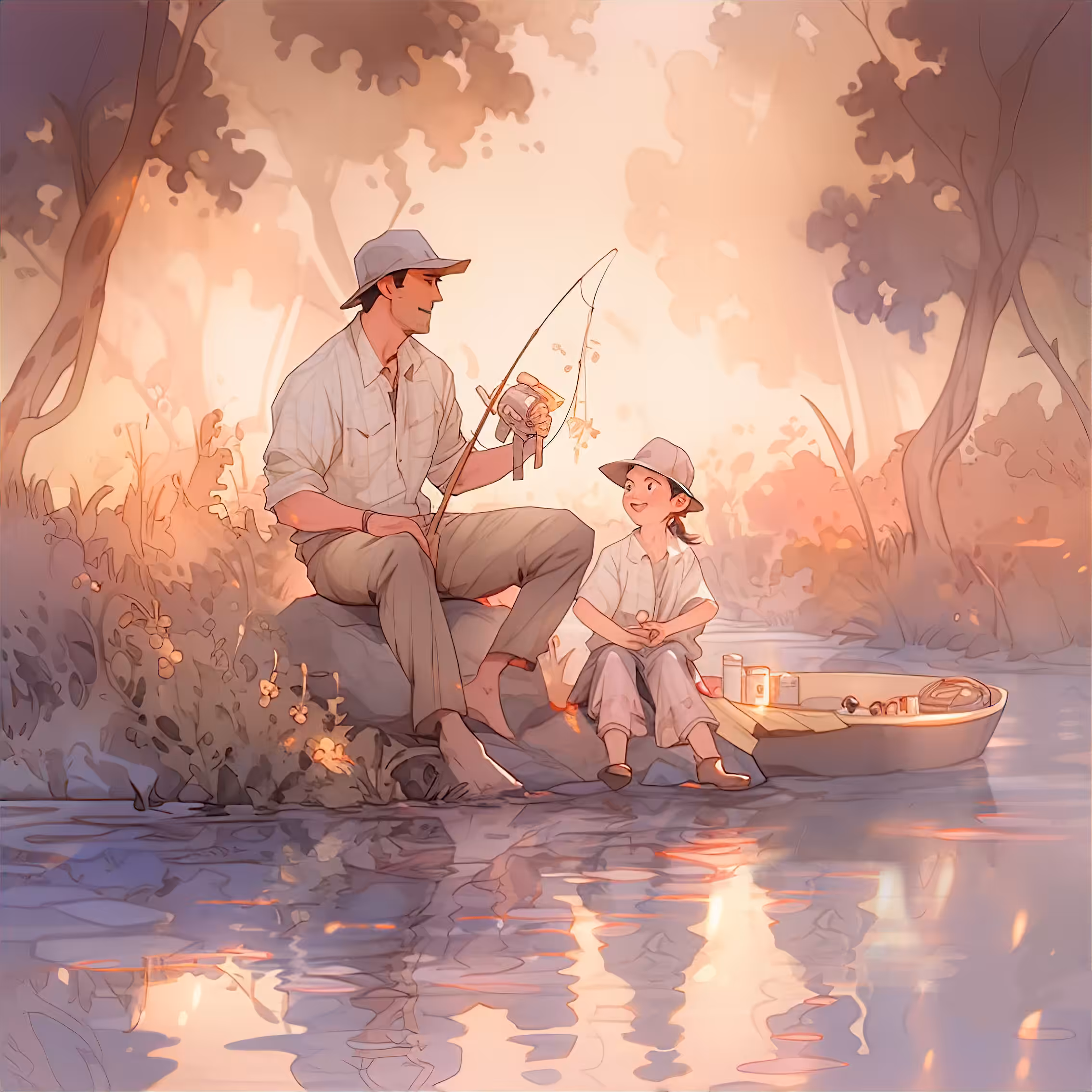 Summer Fishing with Daddy