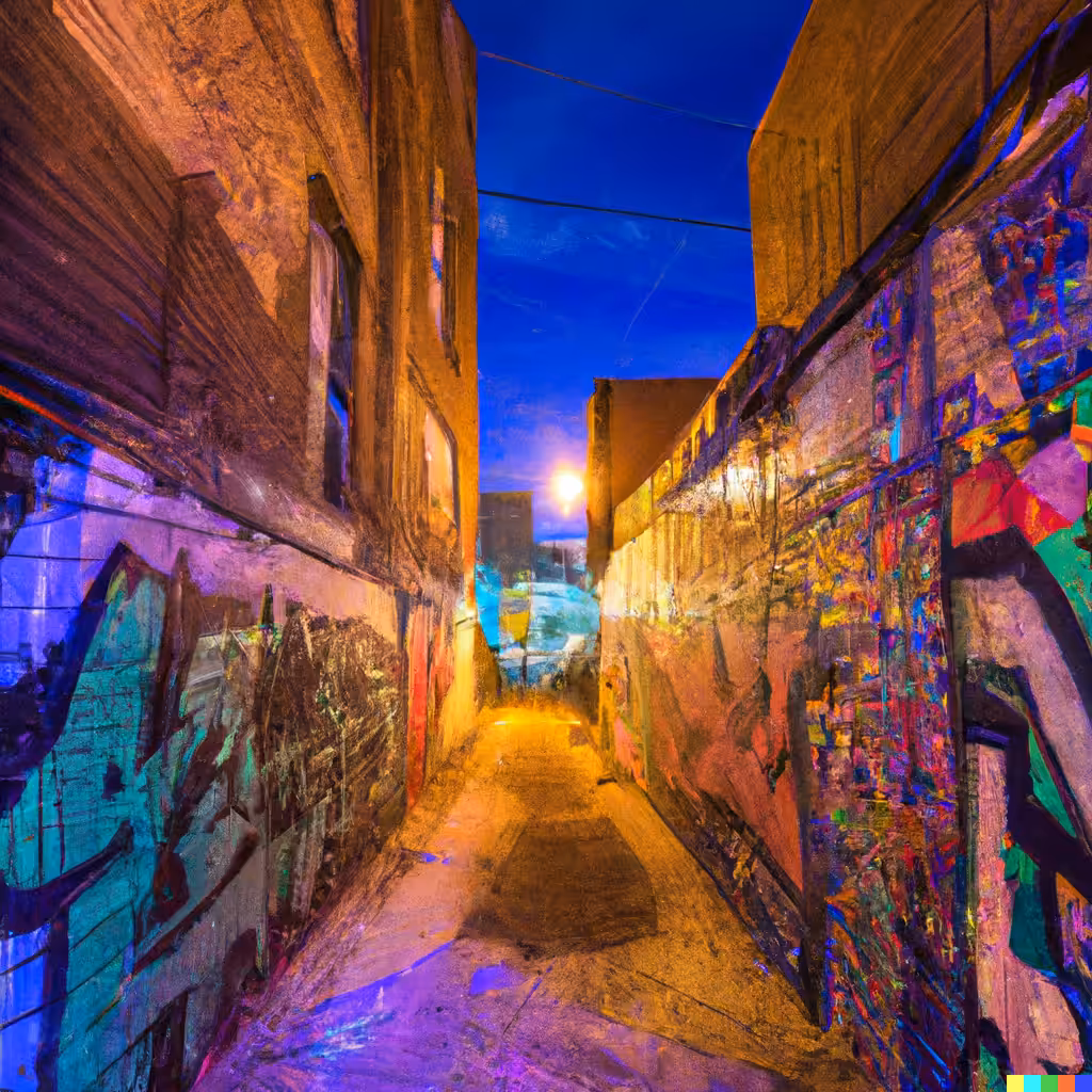 Vibrant Night Alley No. 12