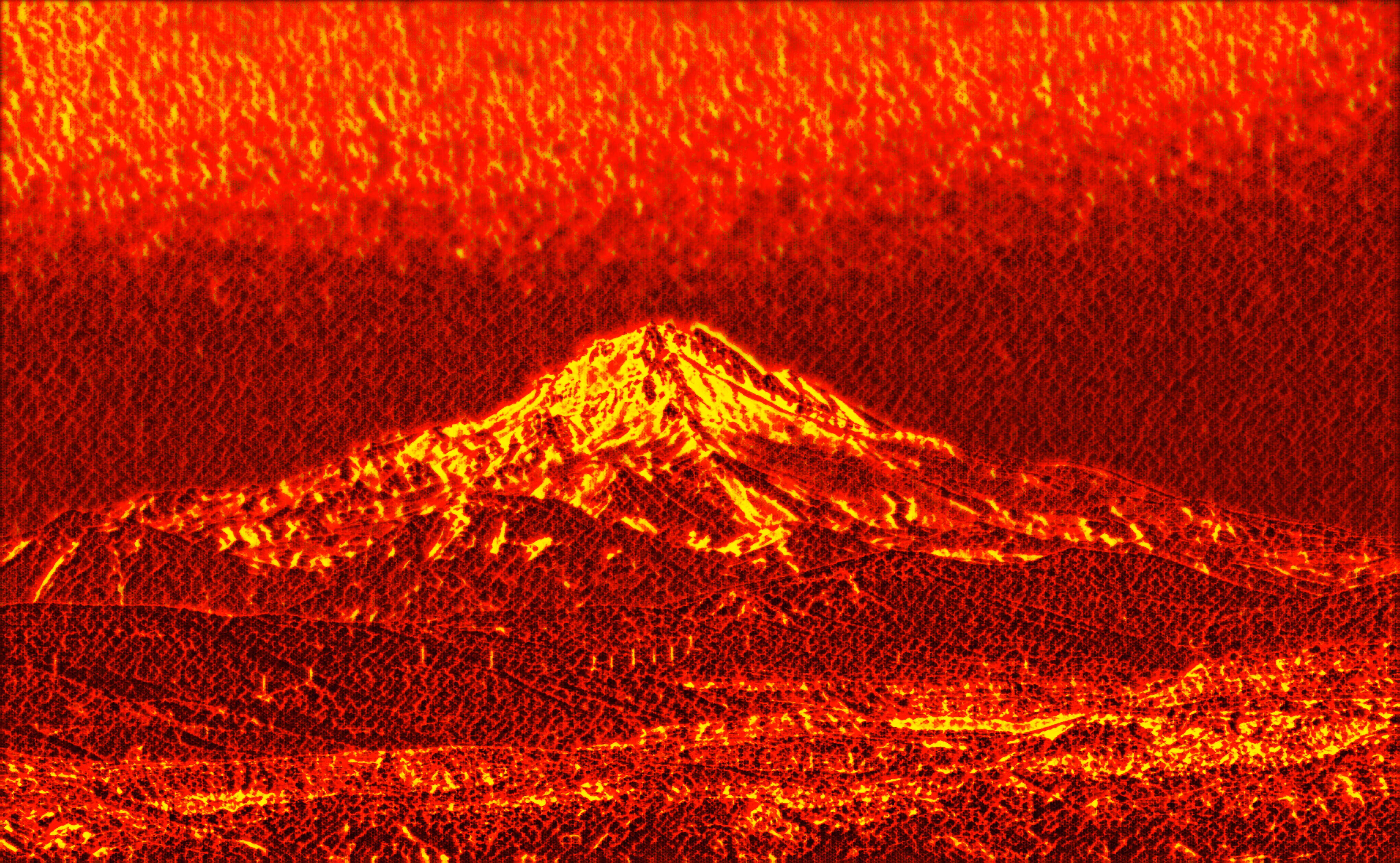 Day Drops Golden on the Mountain