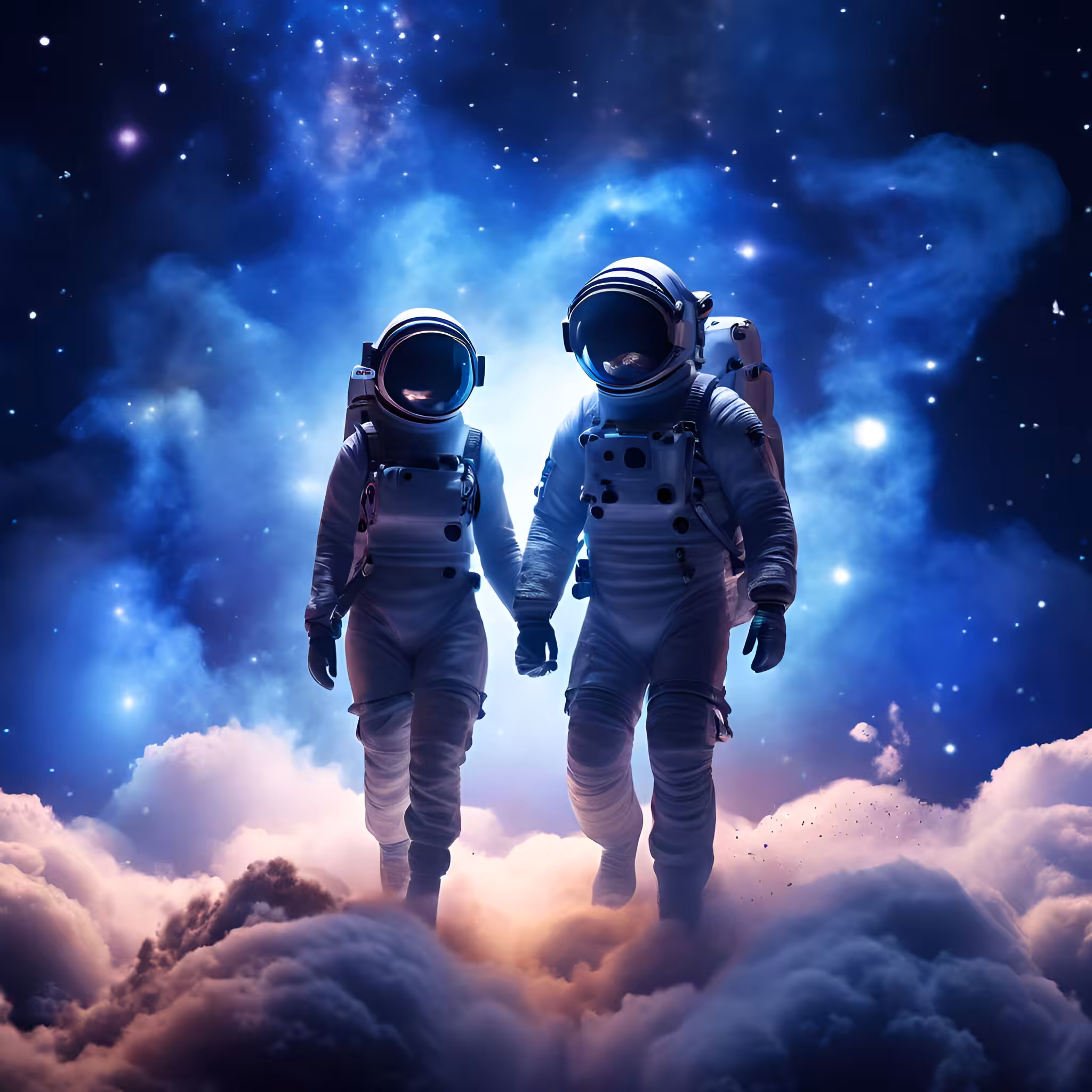 Starry Love: Starry Couple Astronaut