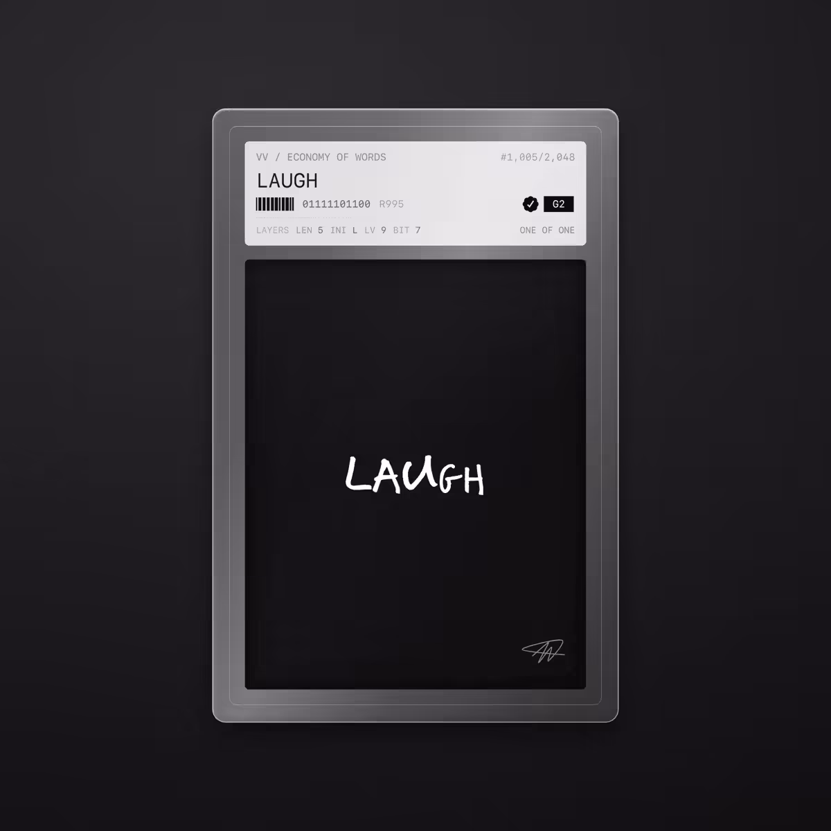 Economy of Words: LAUGH · #1005