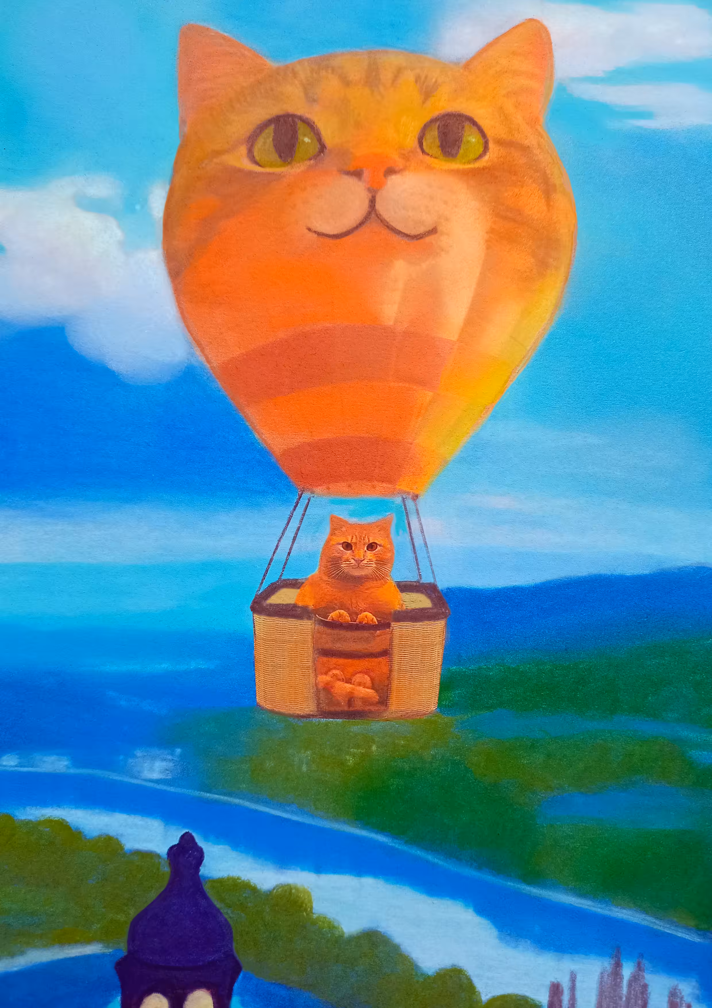 cats&another beautiful pets: Hot air balloon flight 