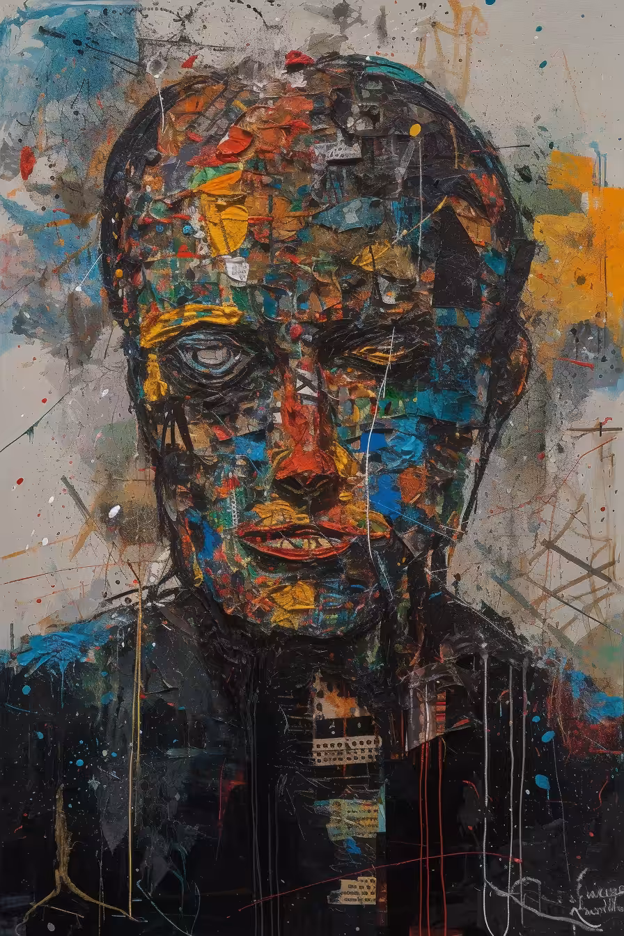 The face on canvas