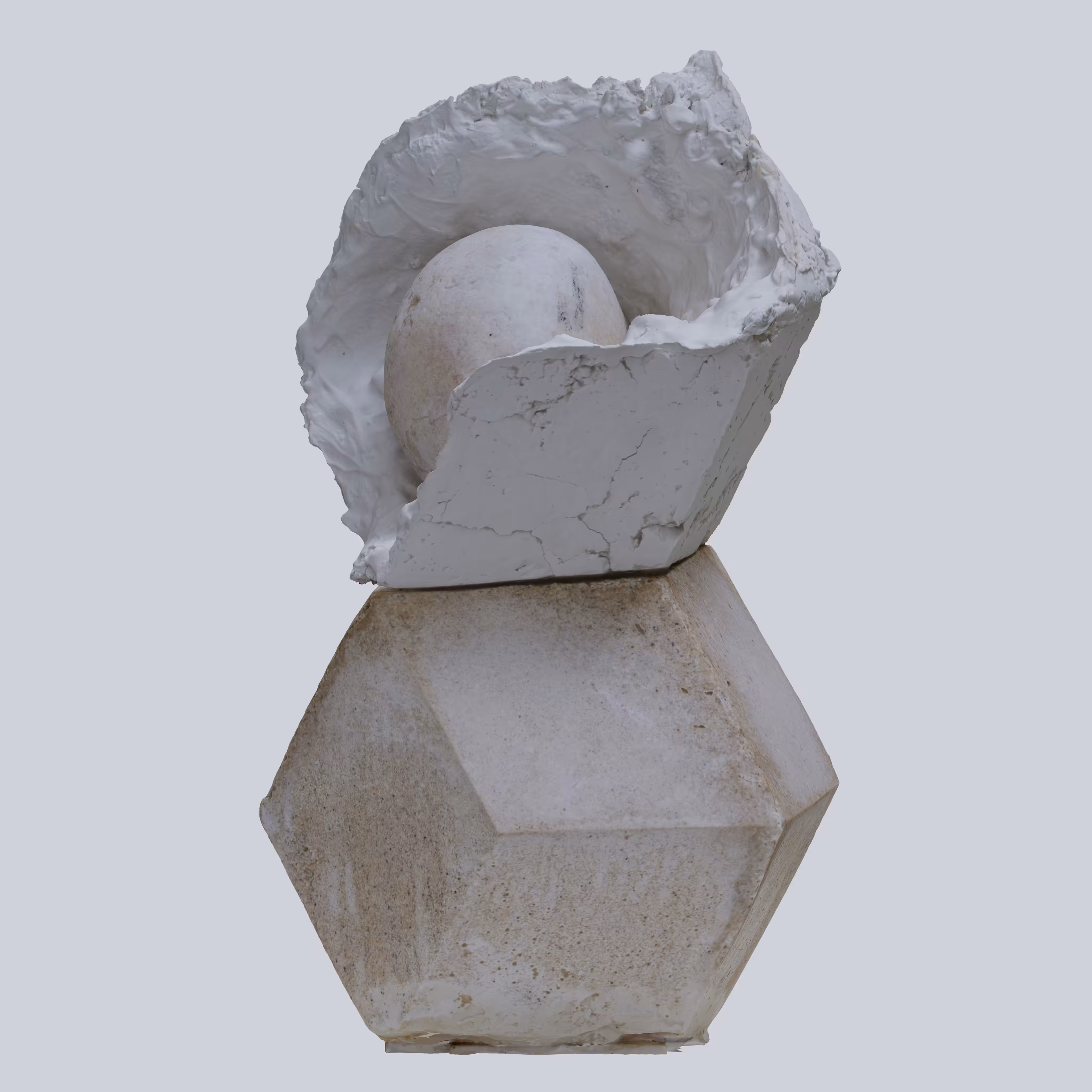 Rhombic Dodecahedron Pair with Ocean Stone