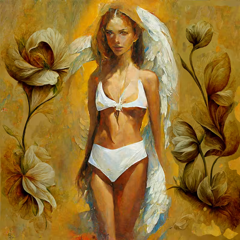 Girl and Flower #4 #9
