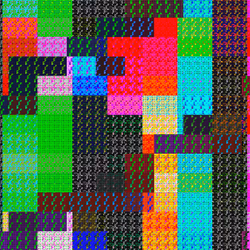Multicolored Pixelated Field #3