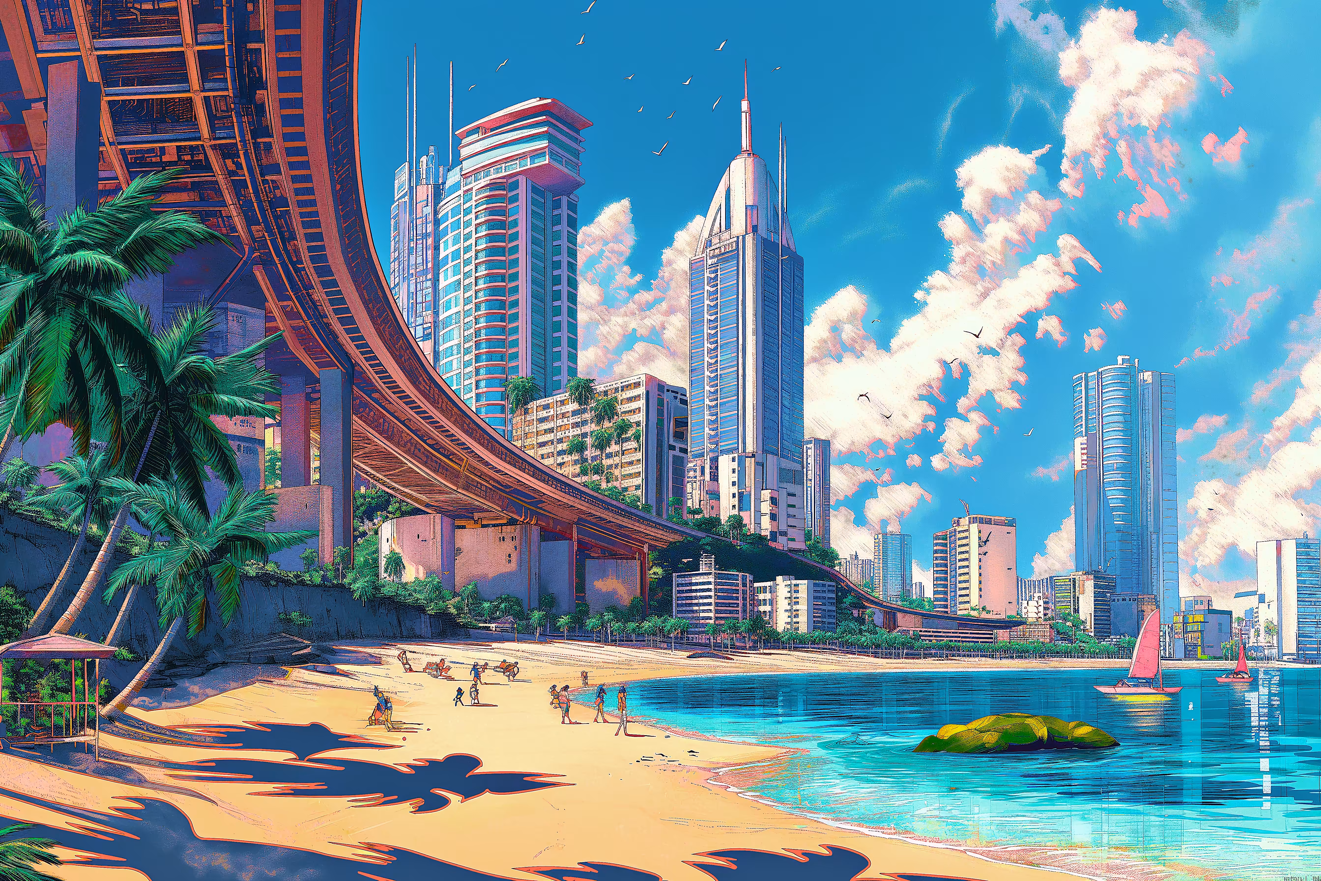 Glitch Island Locations: Surf City