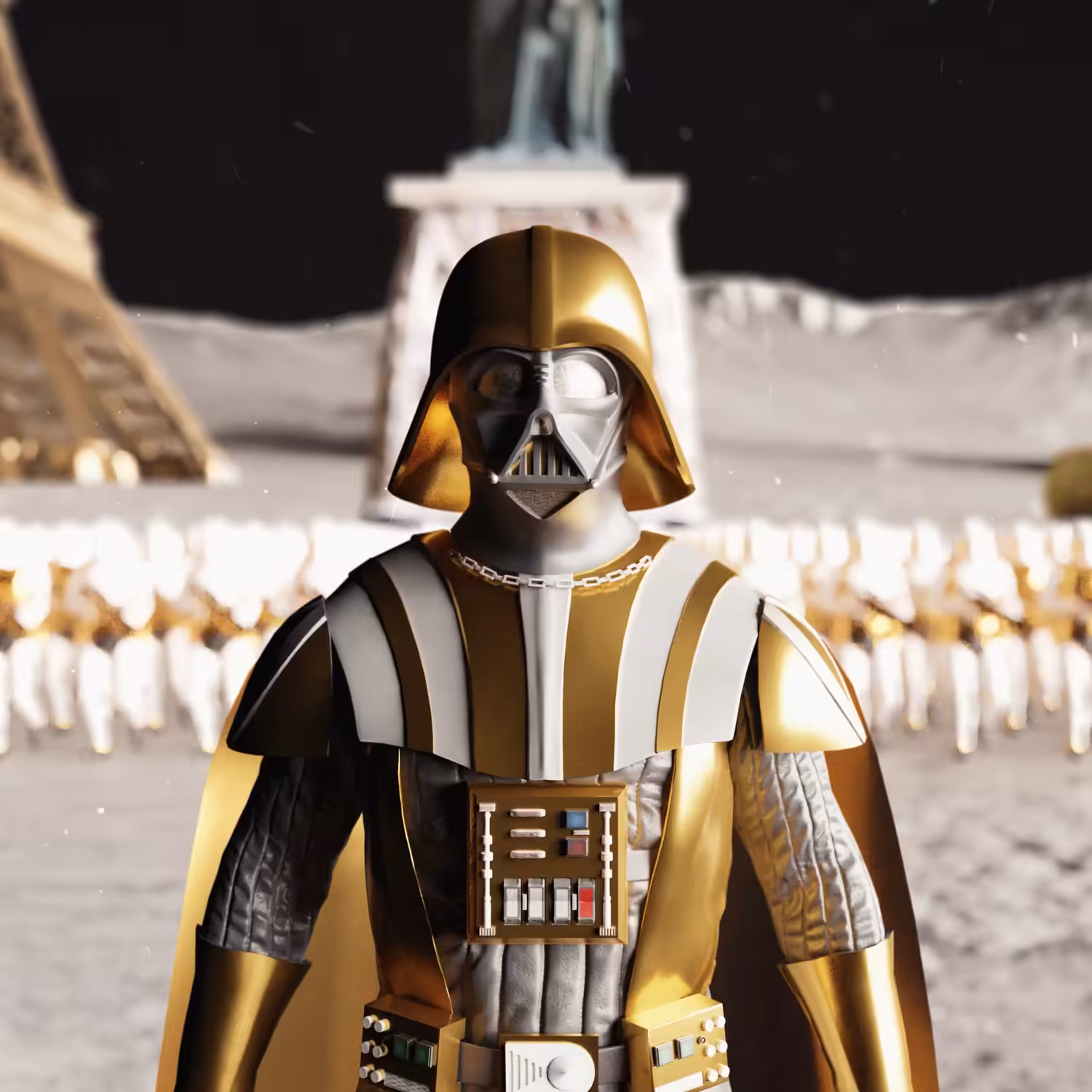 Golden Vader has taken over the world