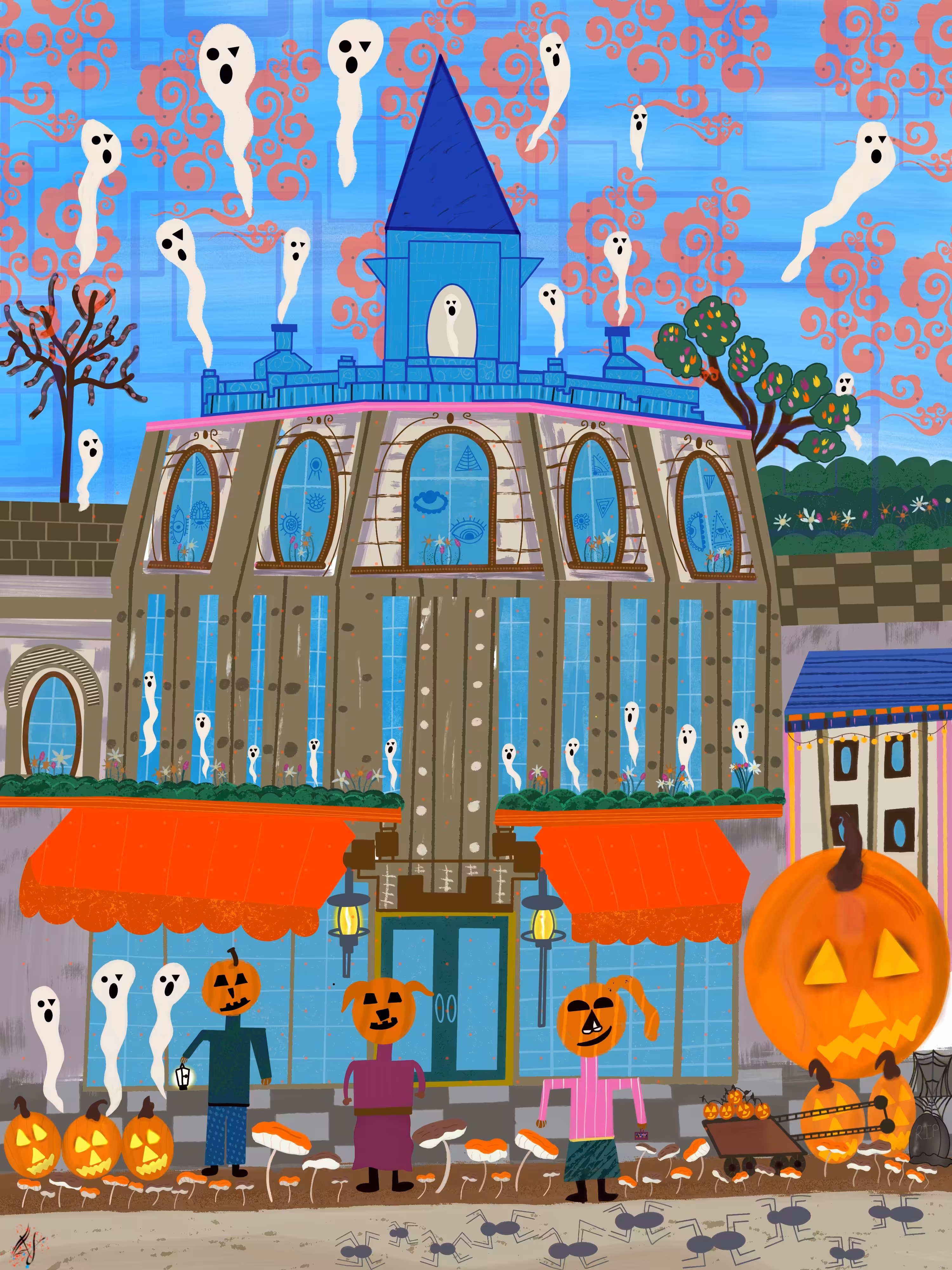 Halloween Street Scene
