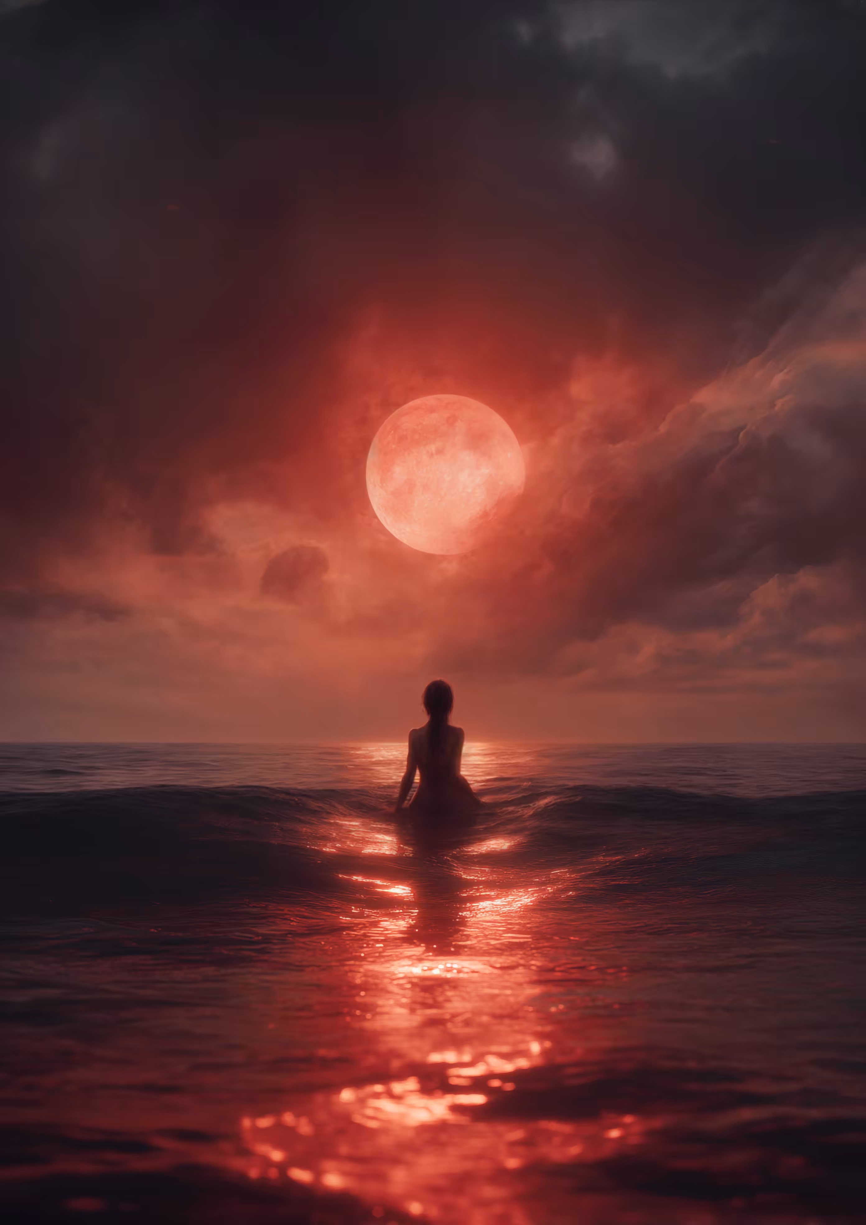 "Prayer Beneath the Red Moon"