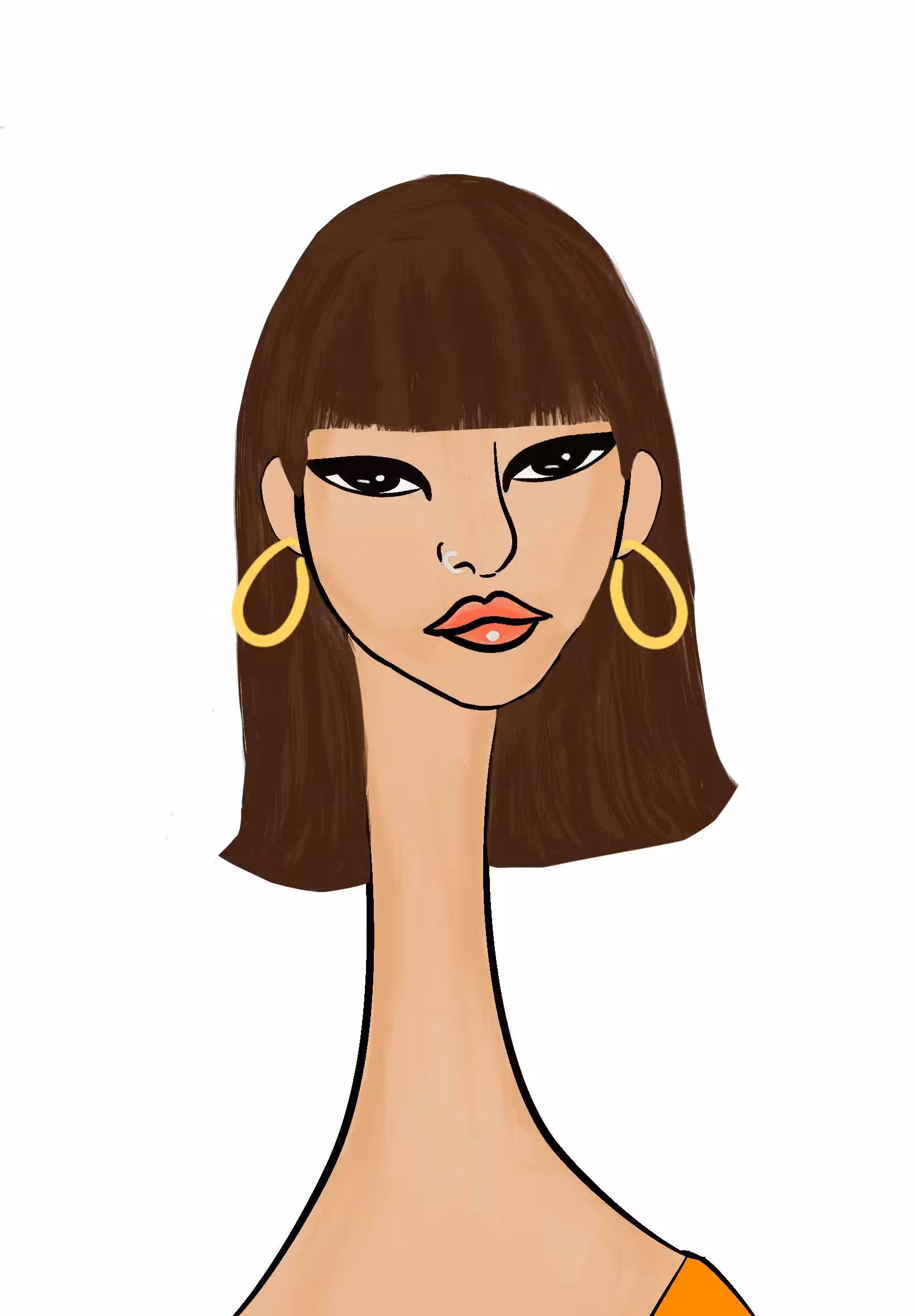 Long Neckie Ladies: Long Neckie Lady #2036