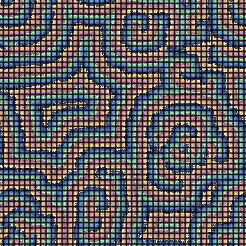 Reaction Diffusion Cellular Automata #29