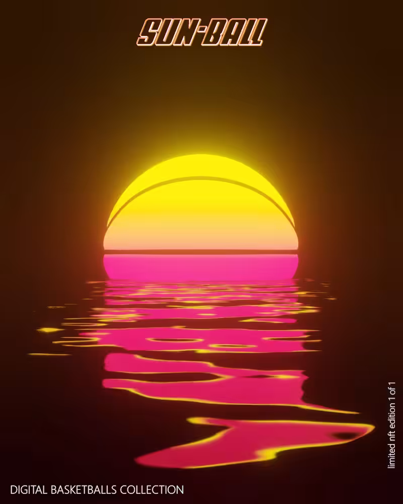 Digital Basketballs - NFT #13 "SUN-BALL"