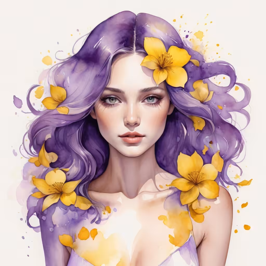 Purple haired girl