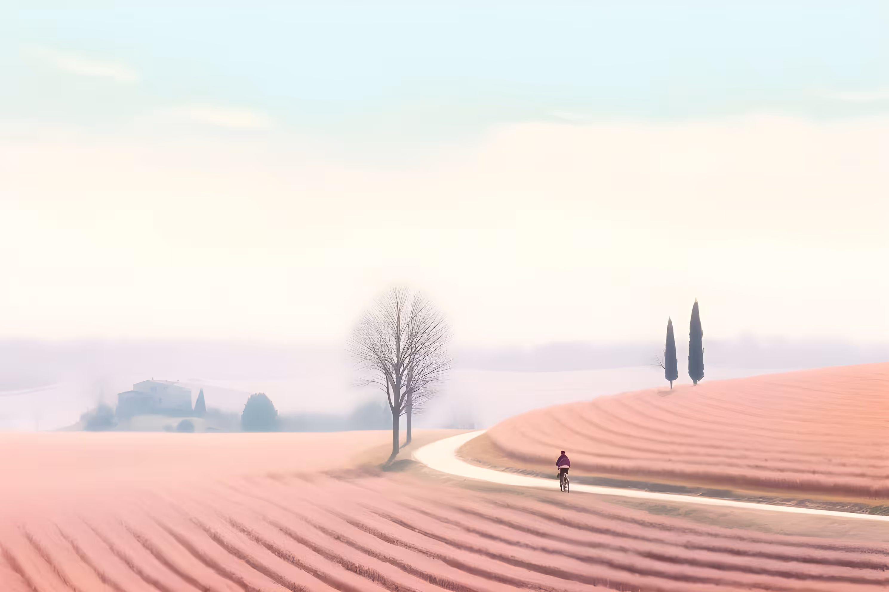 Winter cycling in Quercy