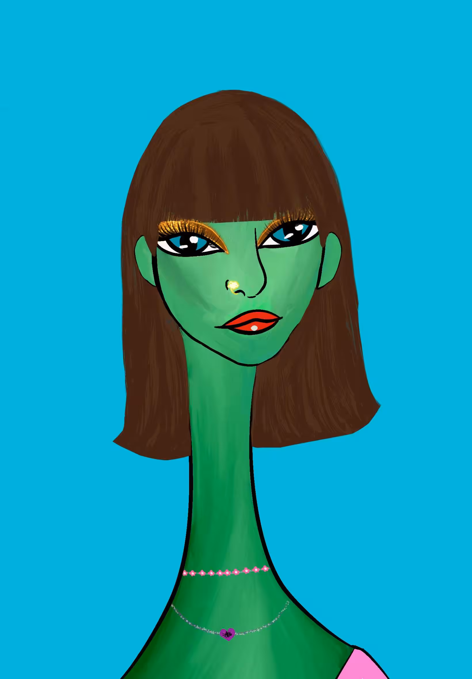 Long Neckie Lady #573
