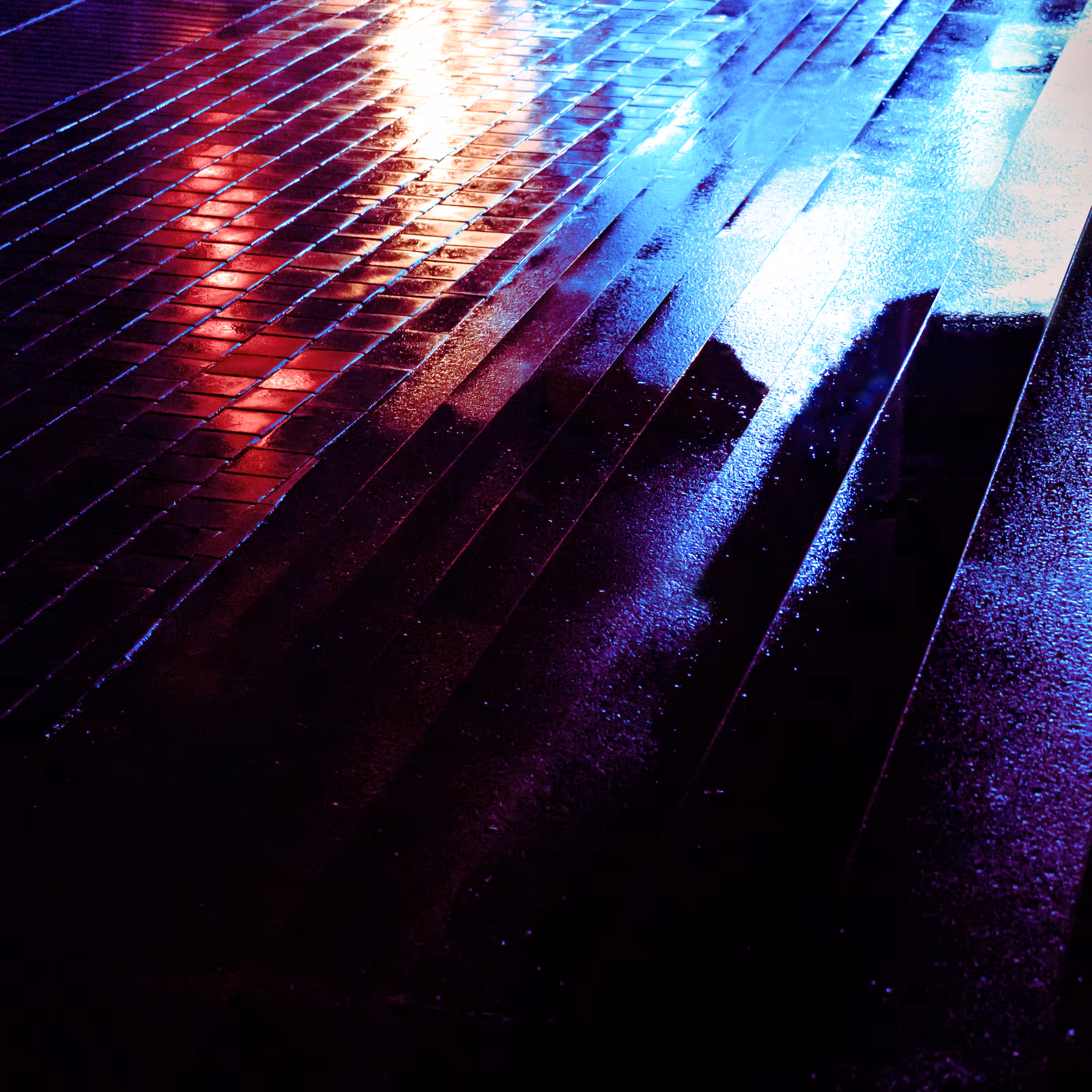 Lights Falling on Stairway