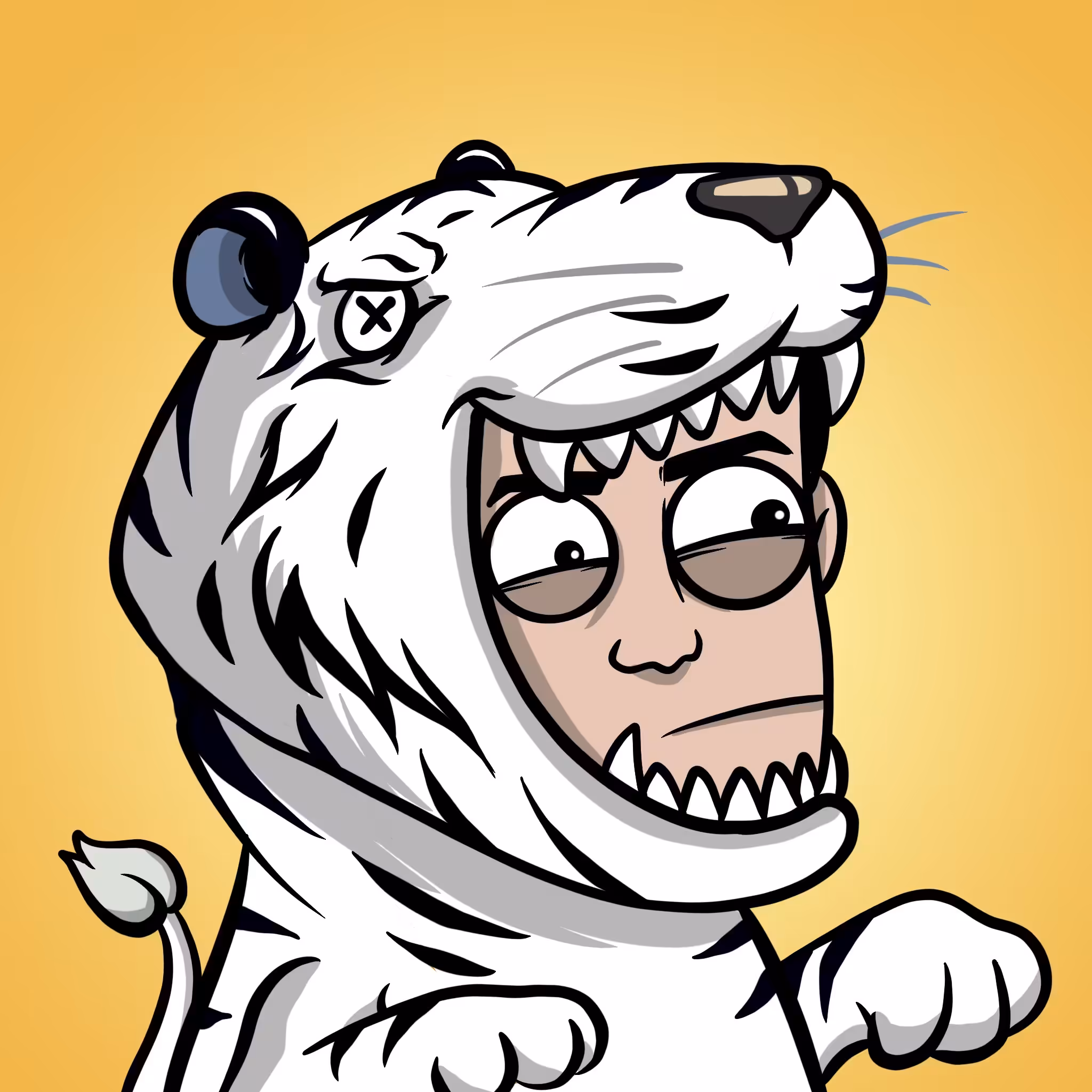 White tiger beast doll