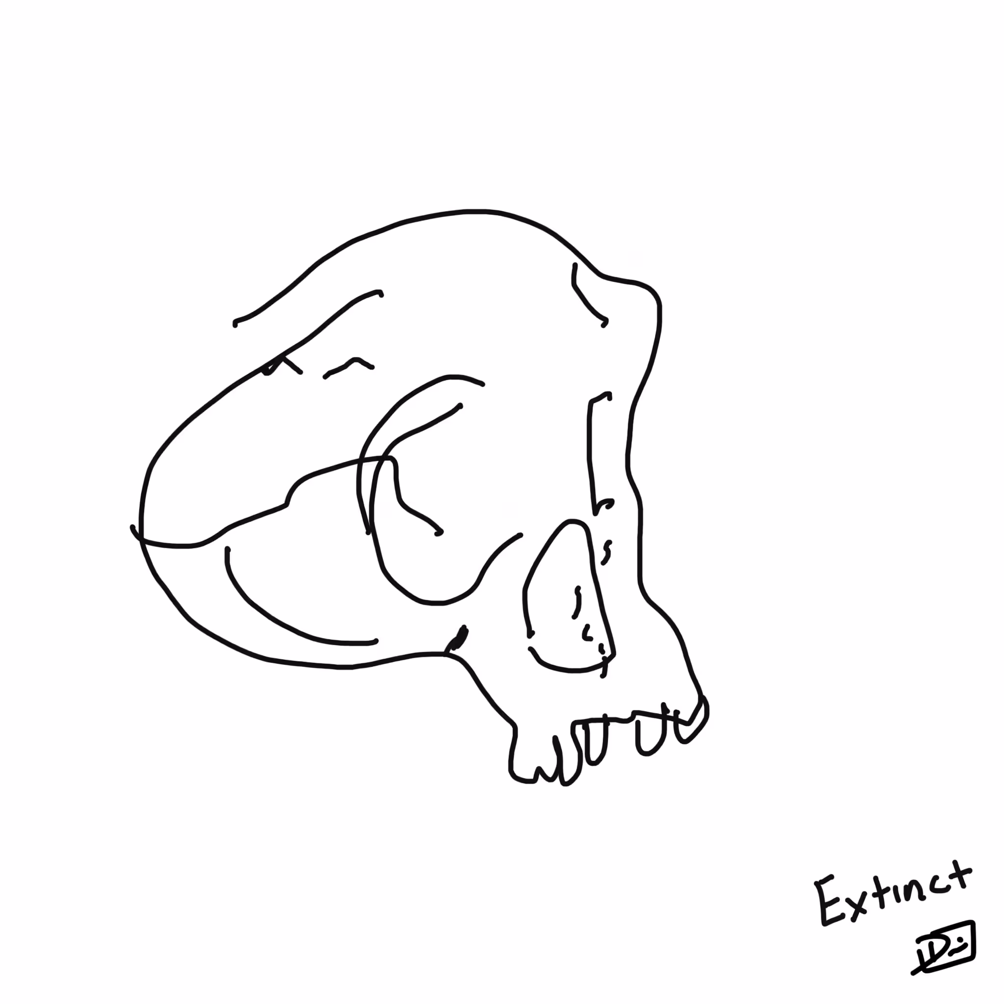 Day 24: Extinct #Inktober