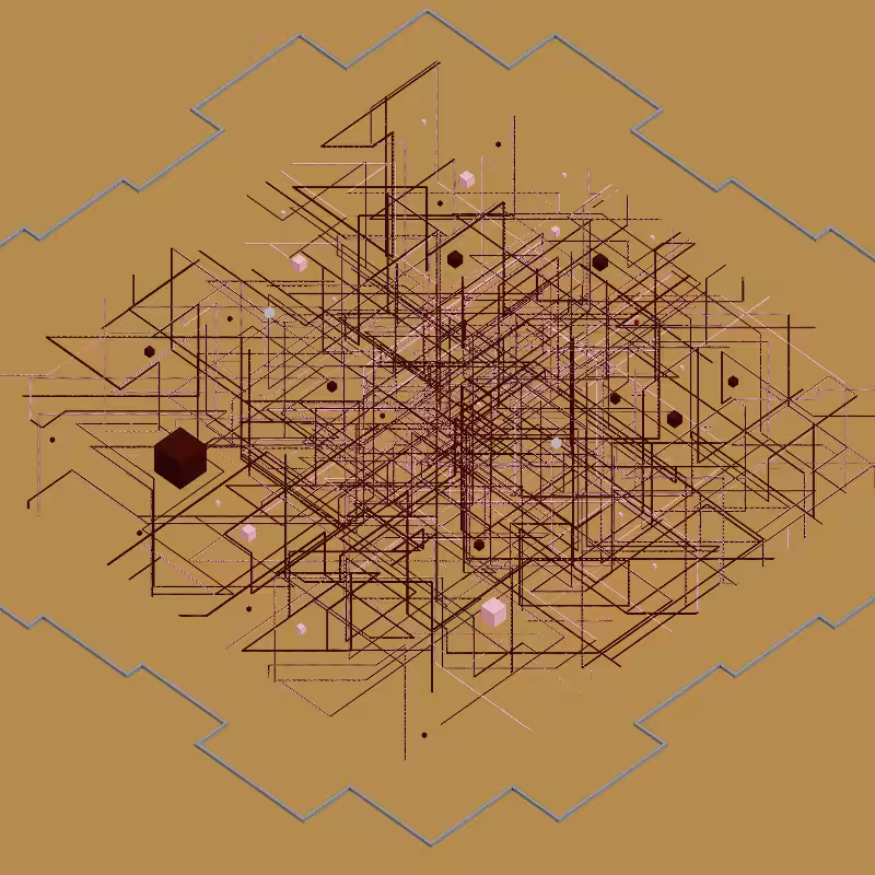 Luminous Streaks and cubes #44