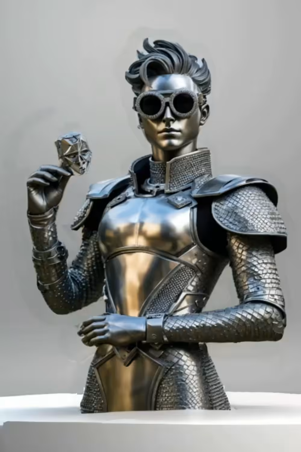 Giuliano de Medici - Silver sculpture 