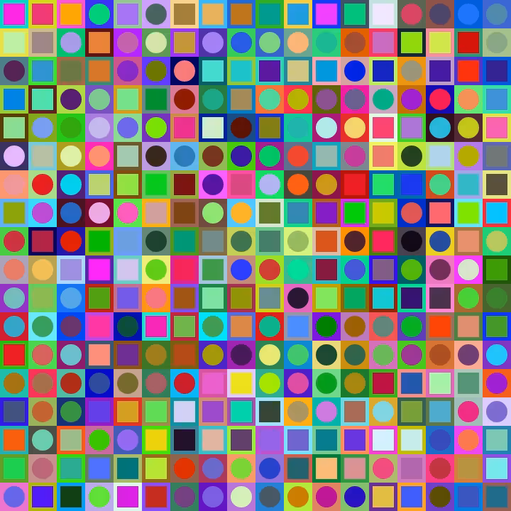 Square Dot Composition #136
