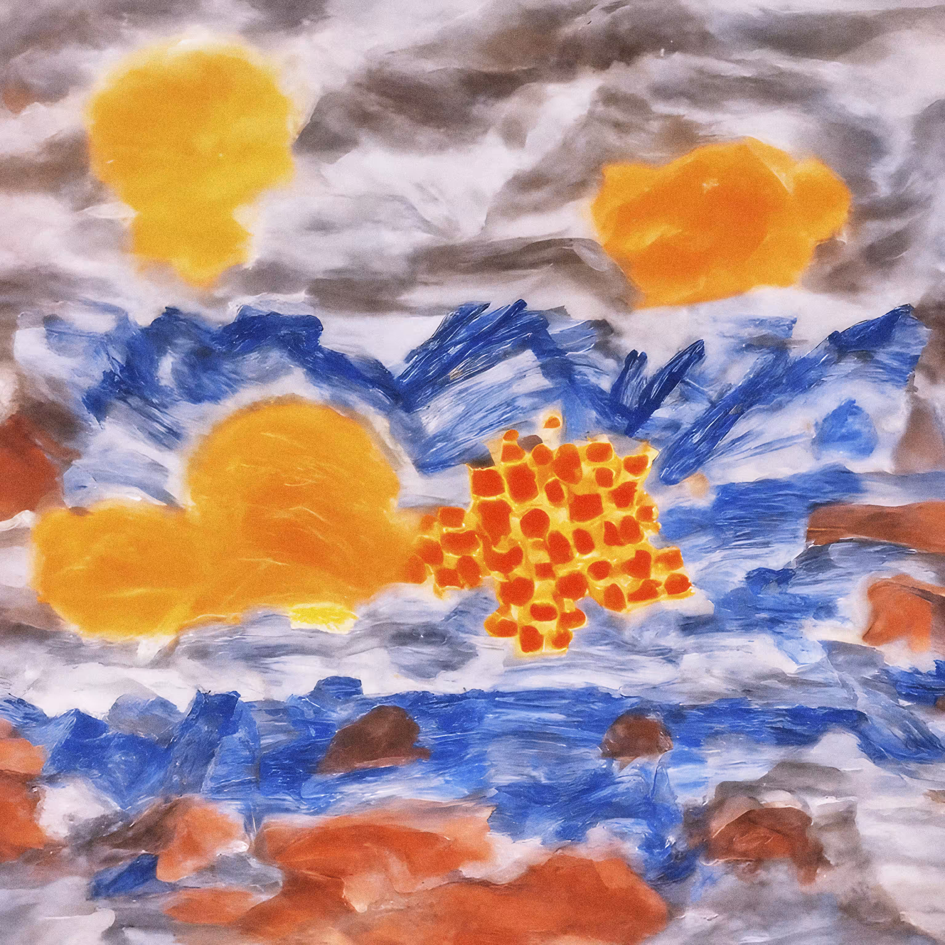 A cloudy sunset.