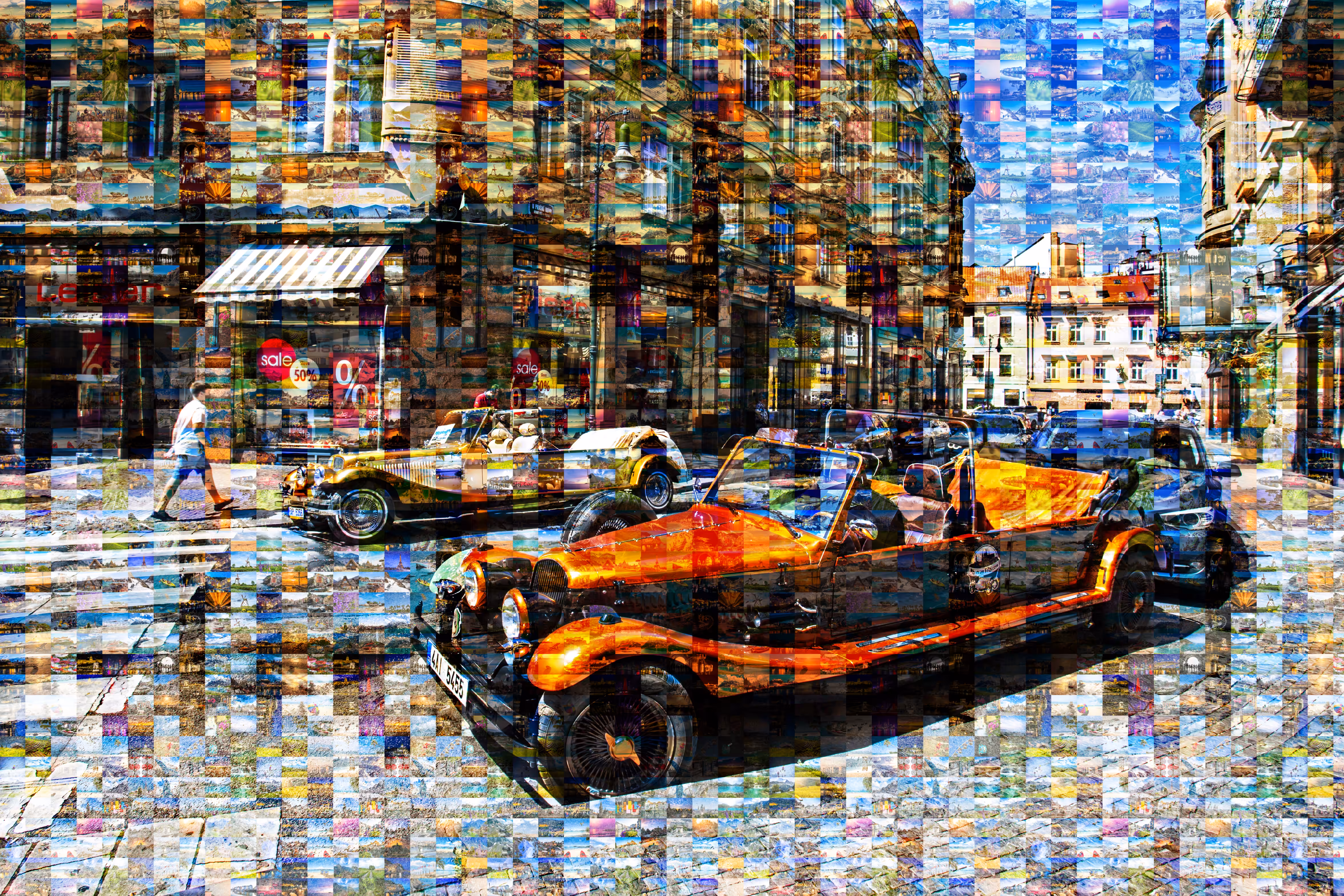 Classic car in Prague.