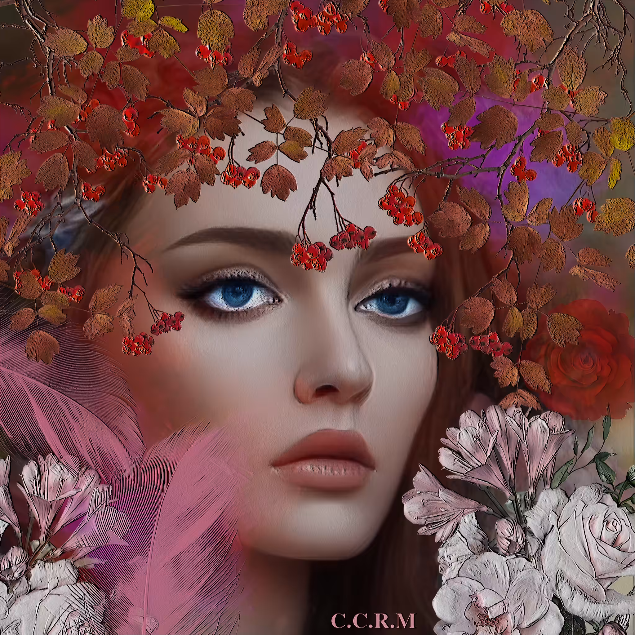 Digiltal  Art Rostros: Mujer: Primavera y Otoño / Spring and fall