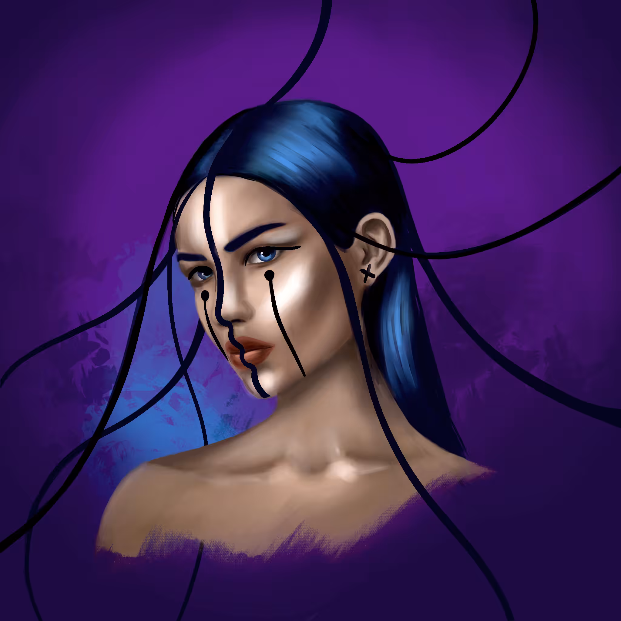 Blue Black Woman