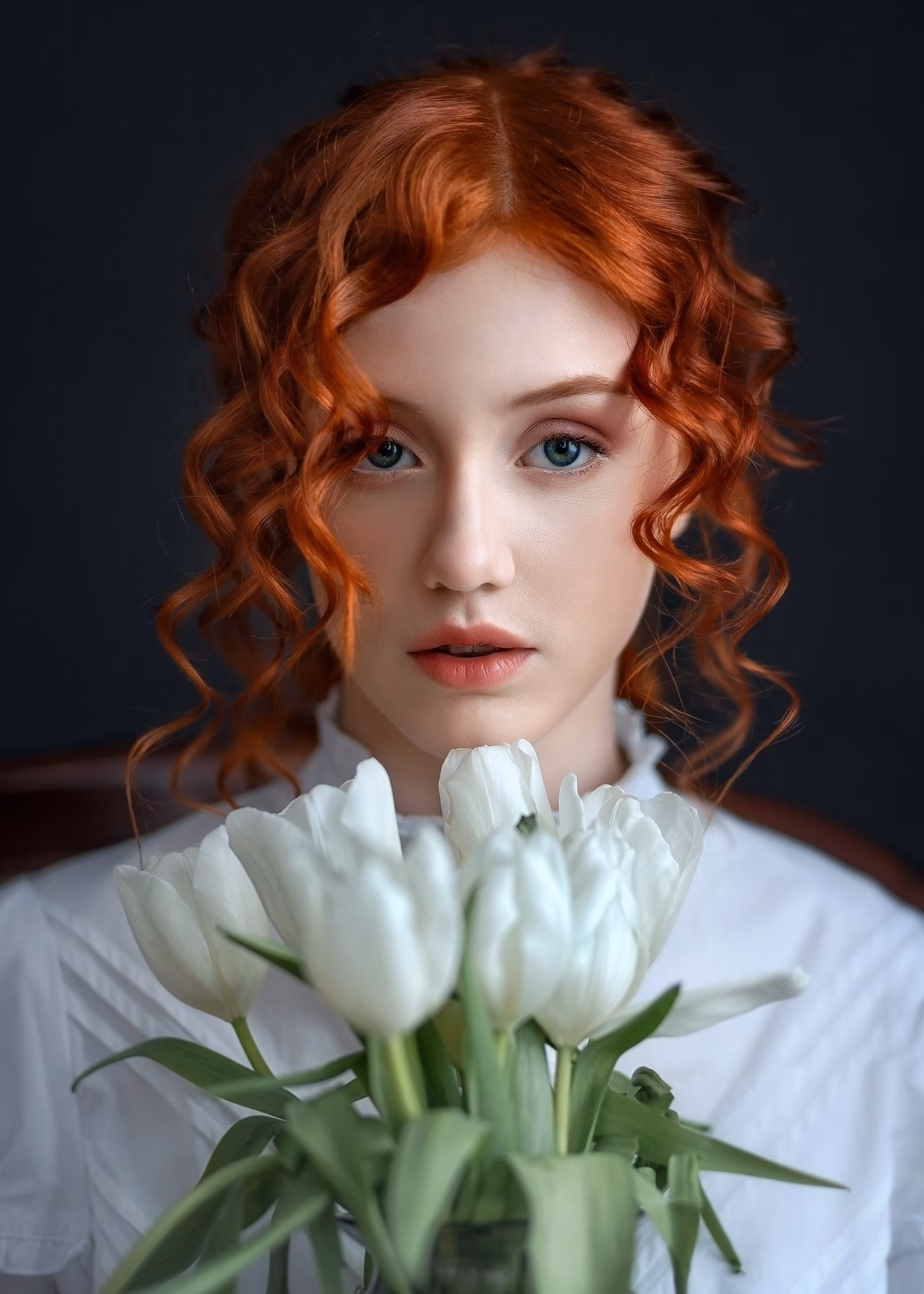 White tulips
