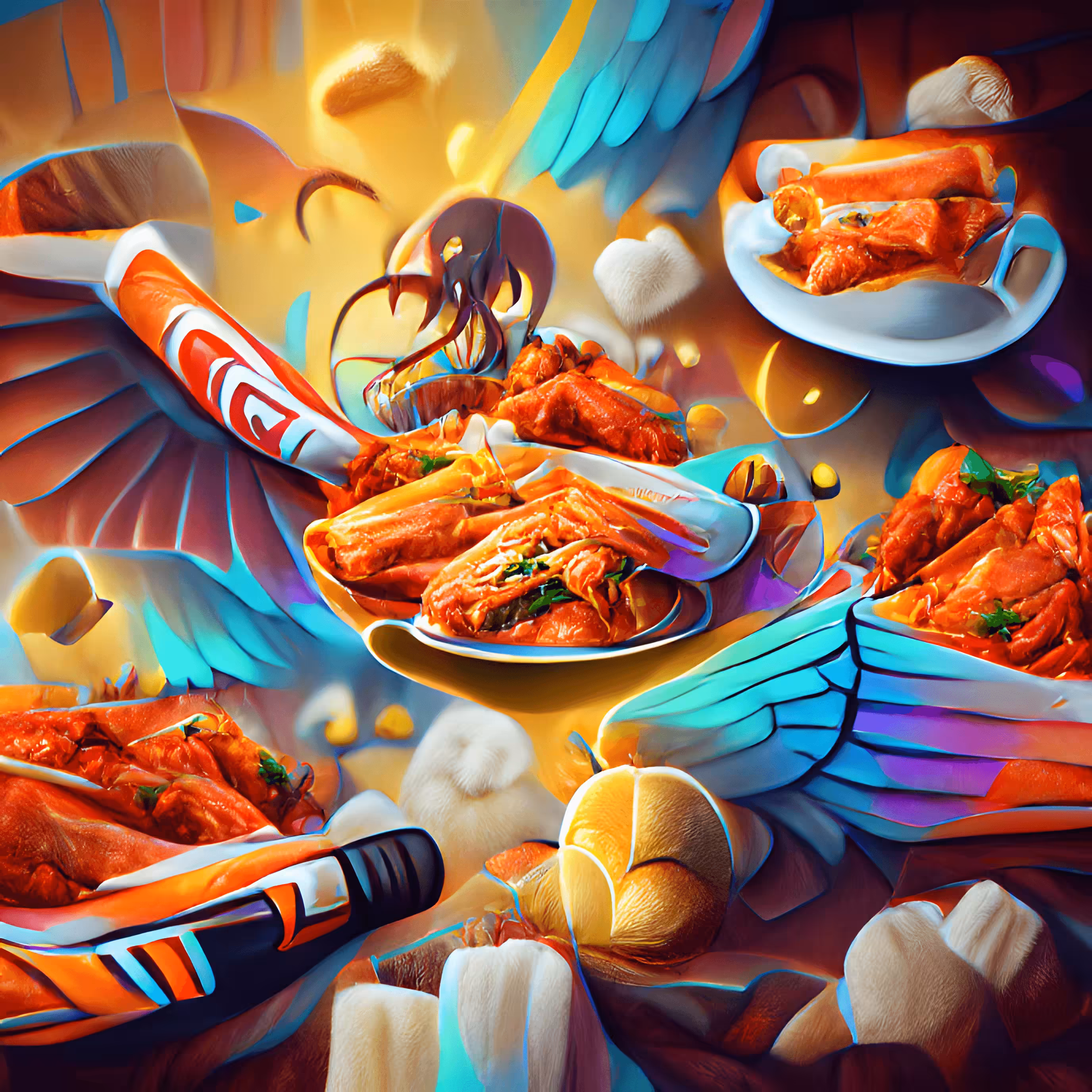 Wings, Crab Legs, and Pasta Looking Extra Tasty