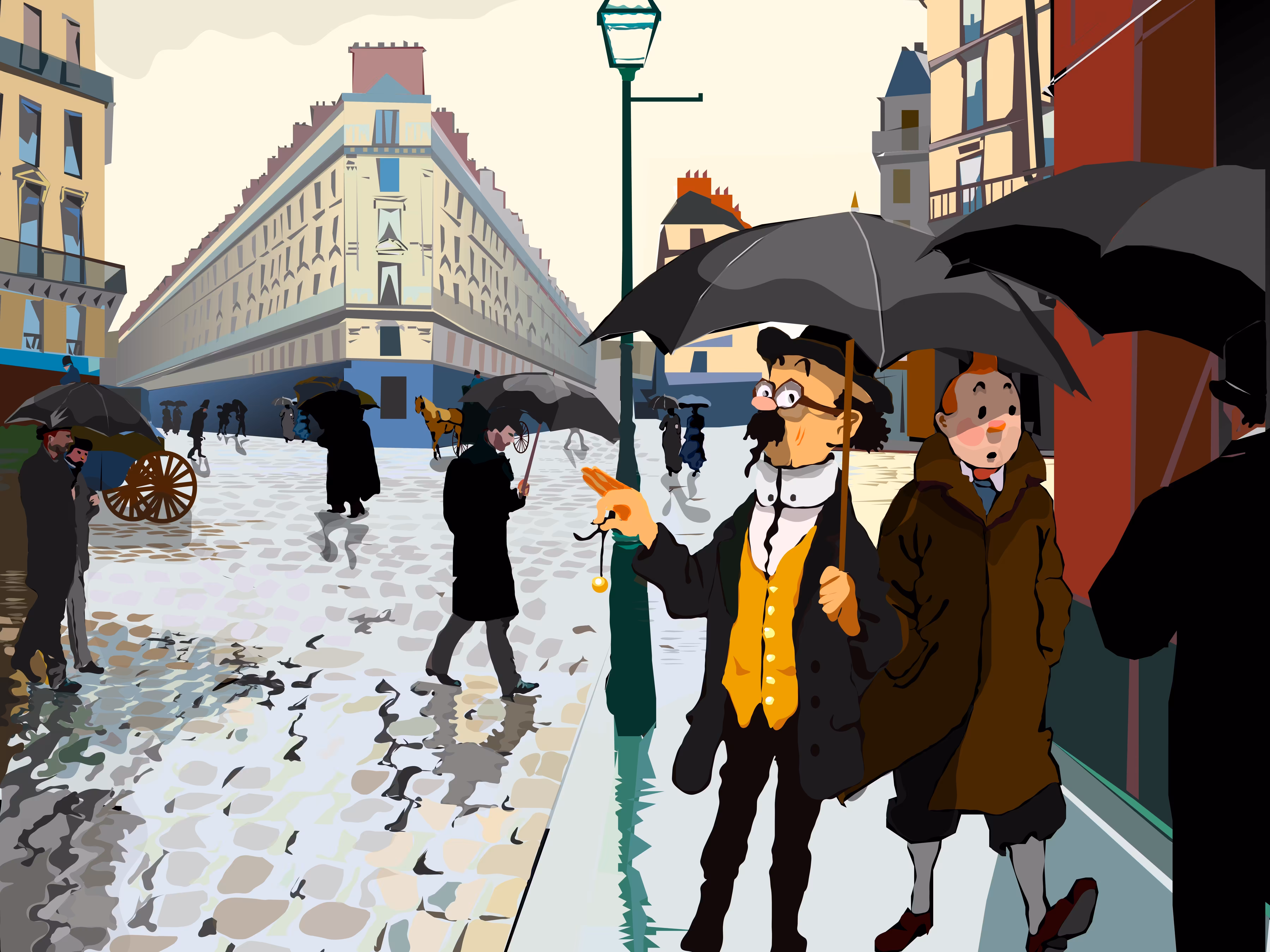 Rue de Paris / Pluie