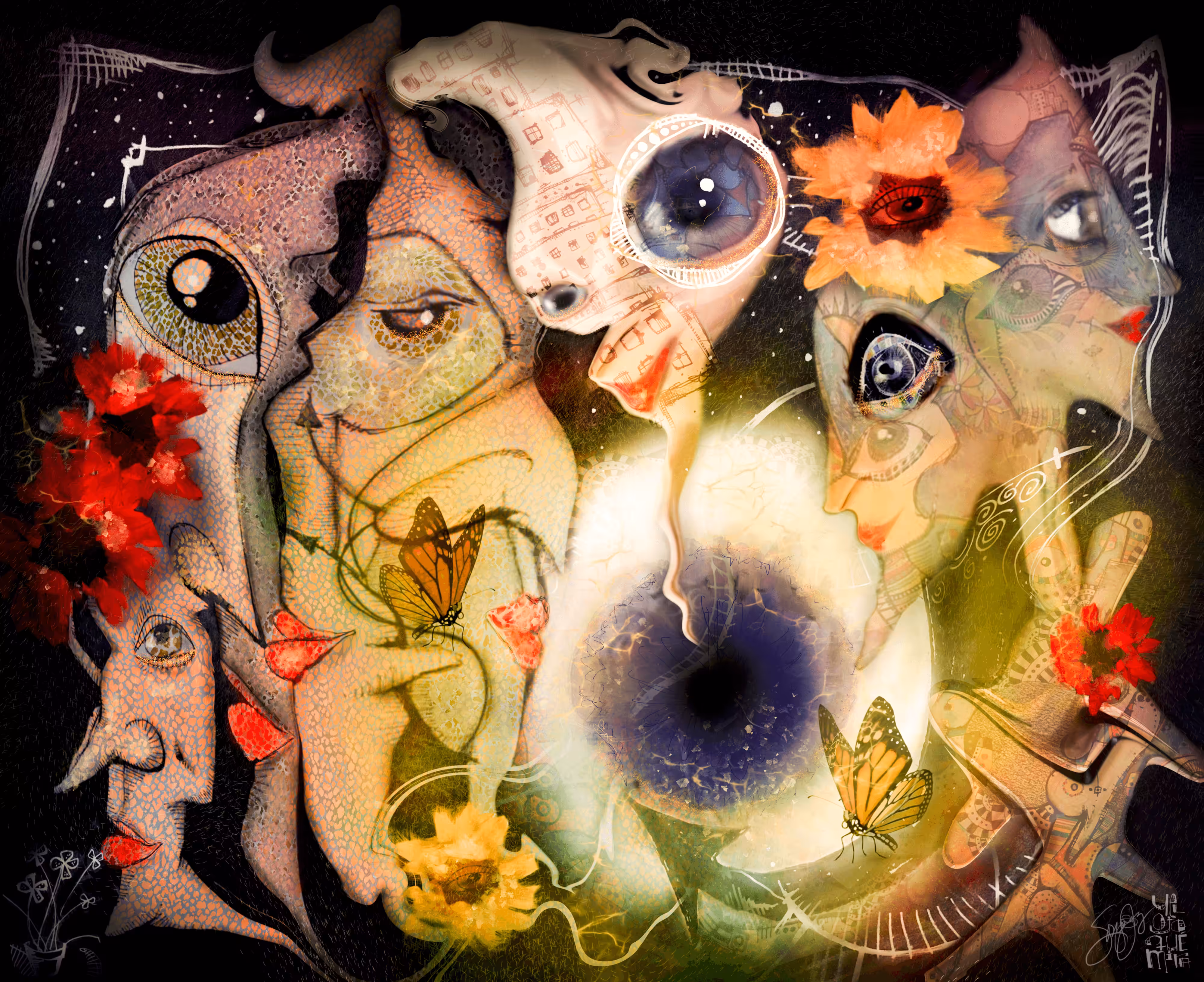 "Discovering the Magic of Life" 1/1 (Ancient Friends Collaboration: seeking_sonja & ...y el ojo qué 
