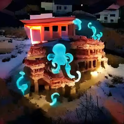 Glowing Octopus Temple