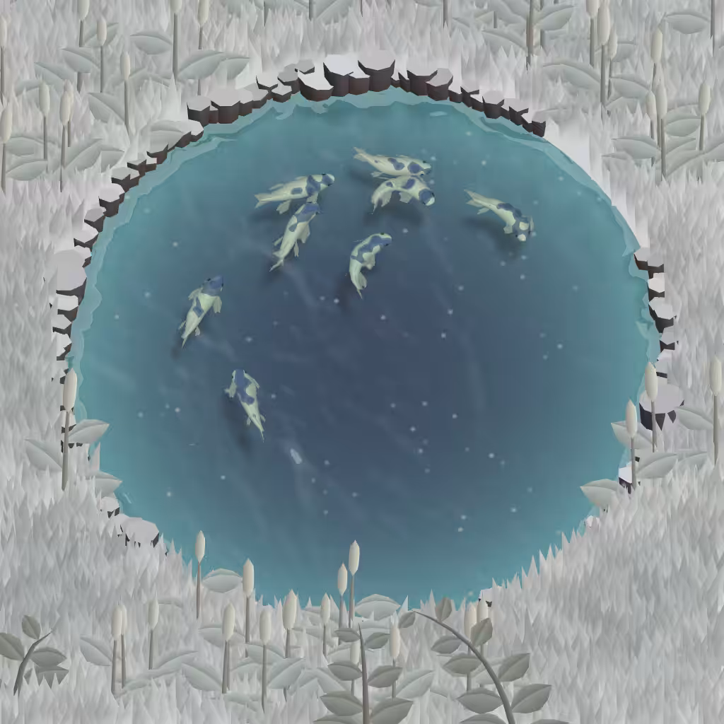 Koi Pond #9 - Frosty
