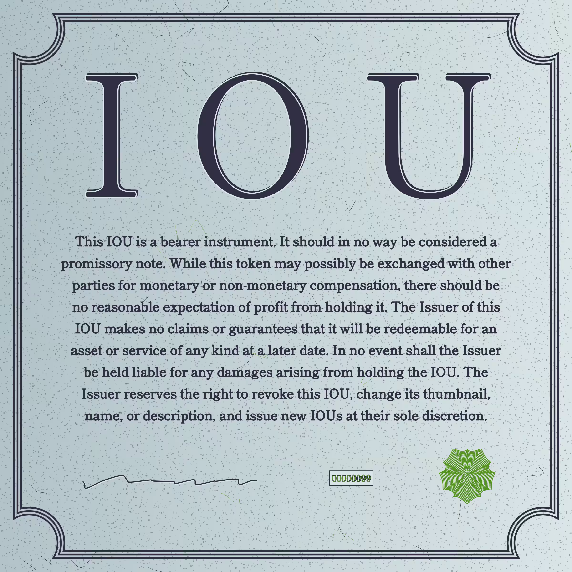IOU #99
