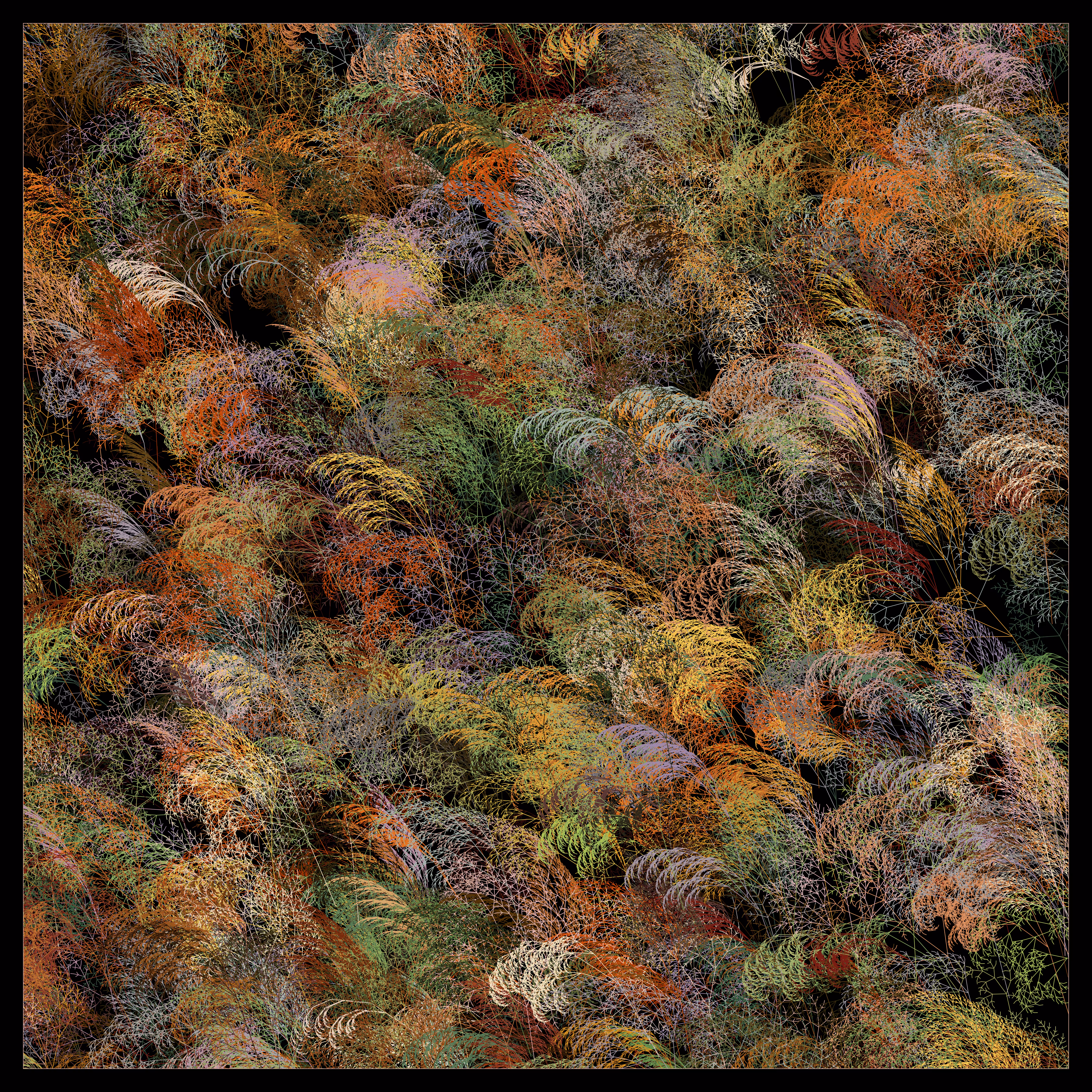 Fractal grass. Autumn.