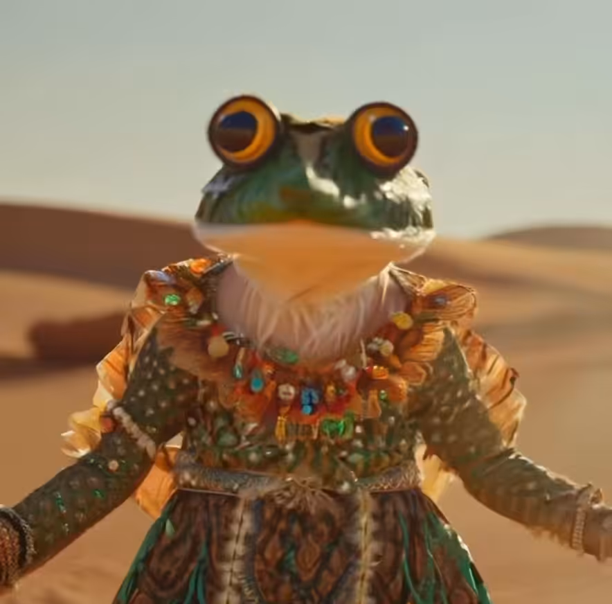Shaman frog staring at your spirit