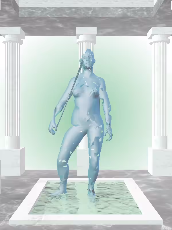 HeavenComputer: The Victorious Aqua Green Woman #4284
