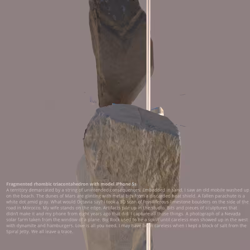 Fragmented triacontahedron with iPhone 5s #35