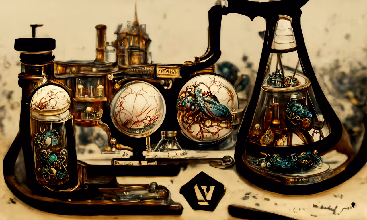 Accoutrements of a Steampunk Alchemist