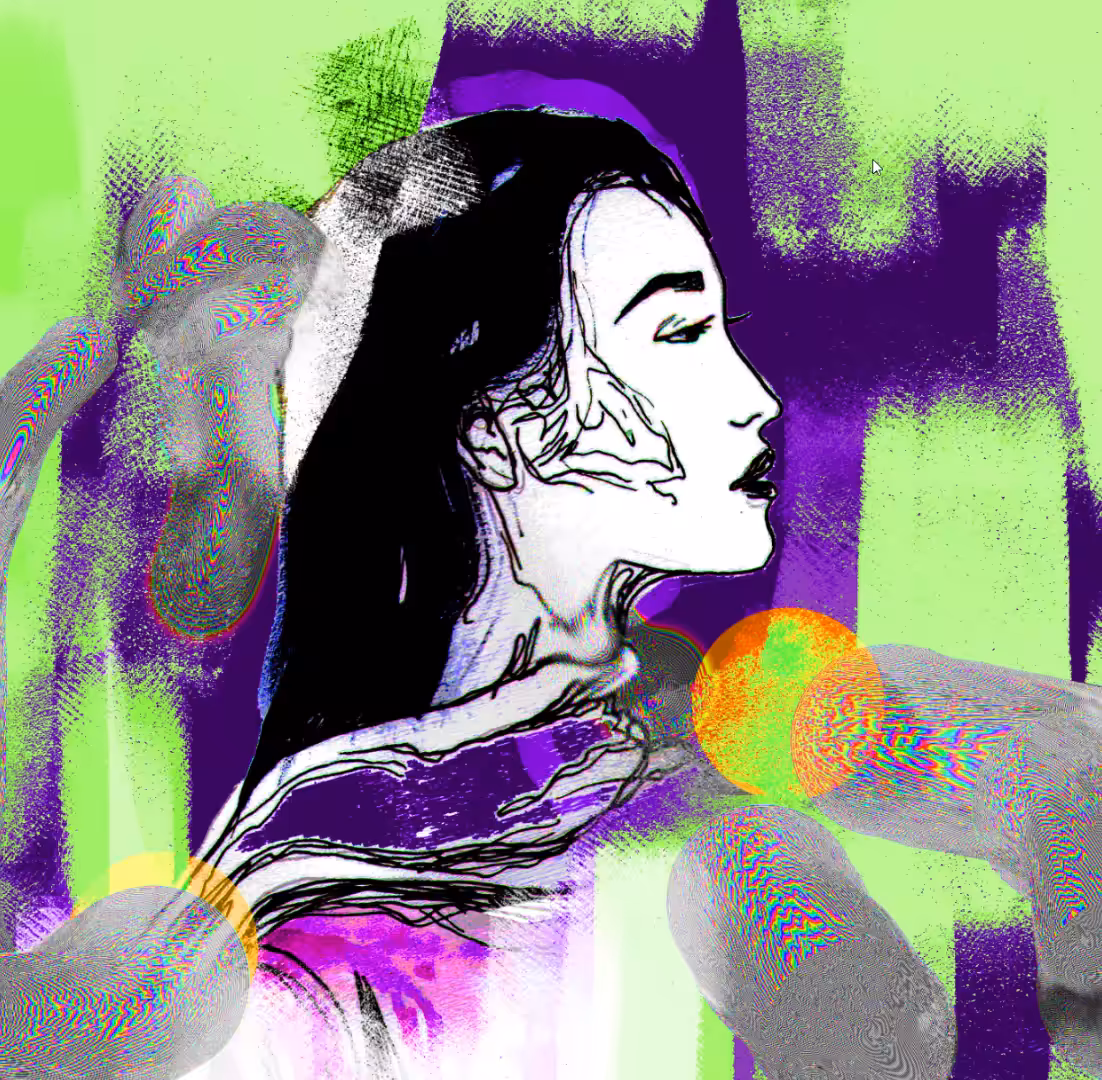 Distorted Self Portrait