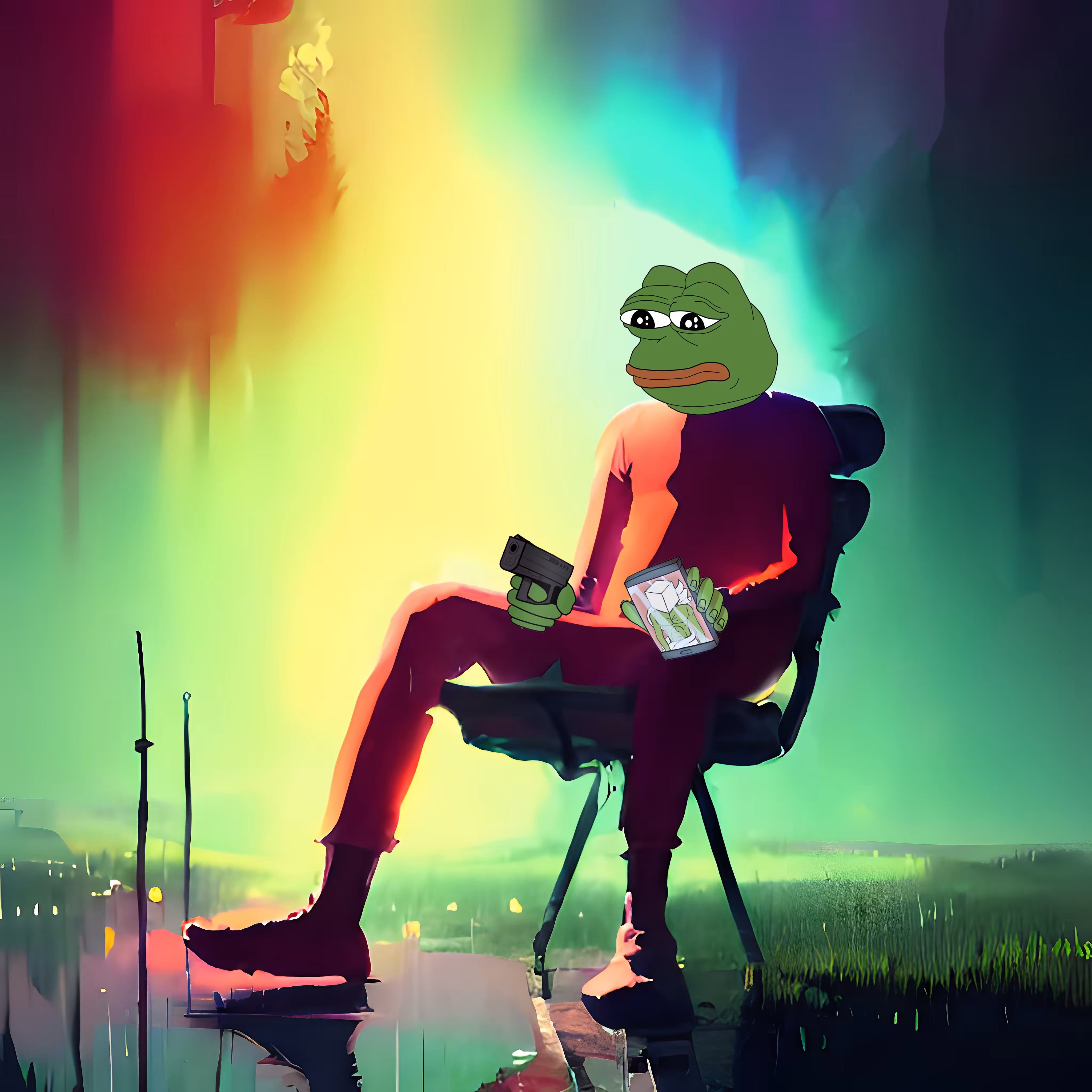 Feels contemplating man 🐸