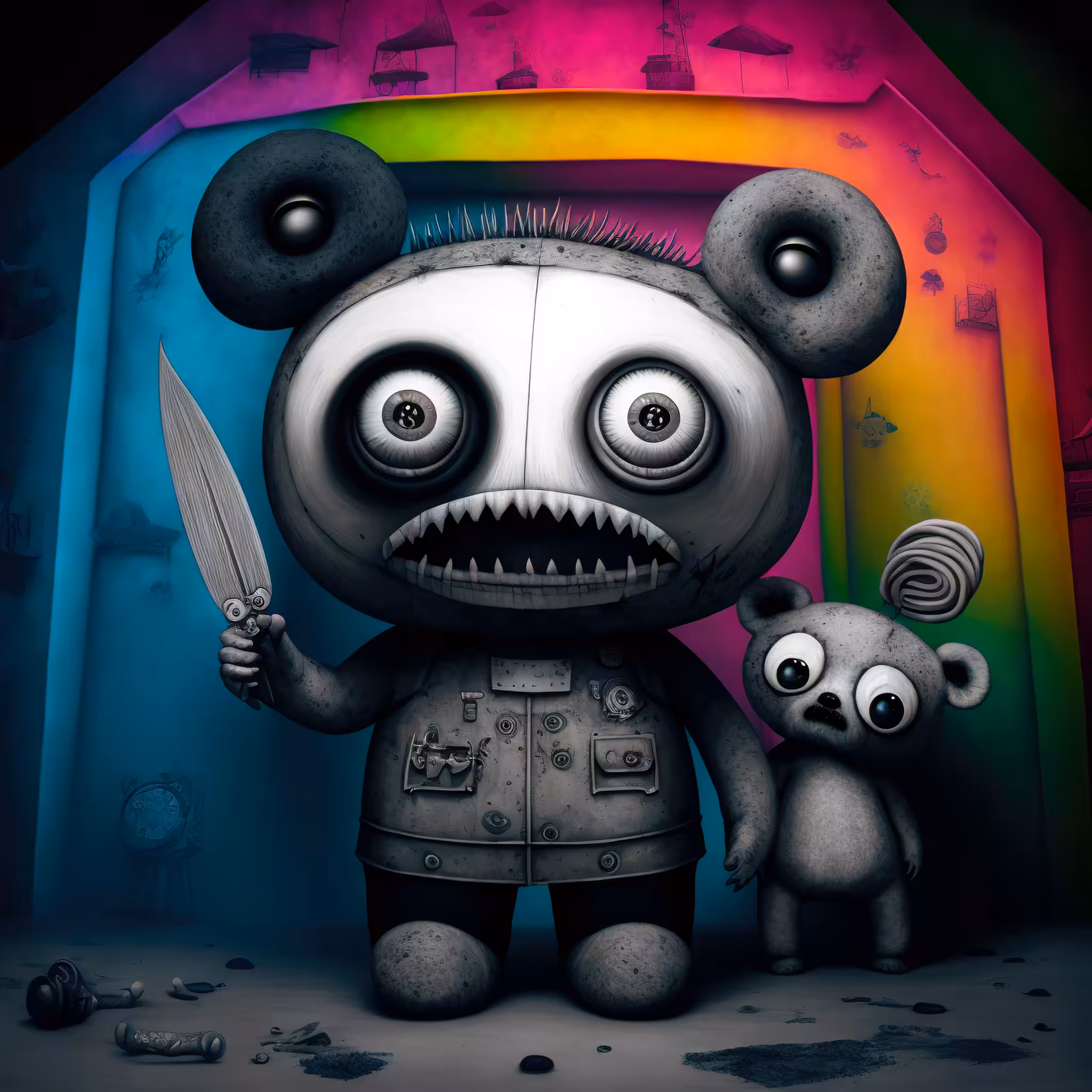 Ai Bear Art from GummyLSD: Beary Odd Friends #15