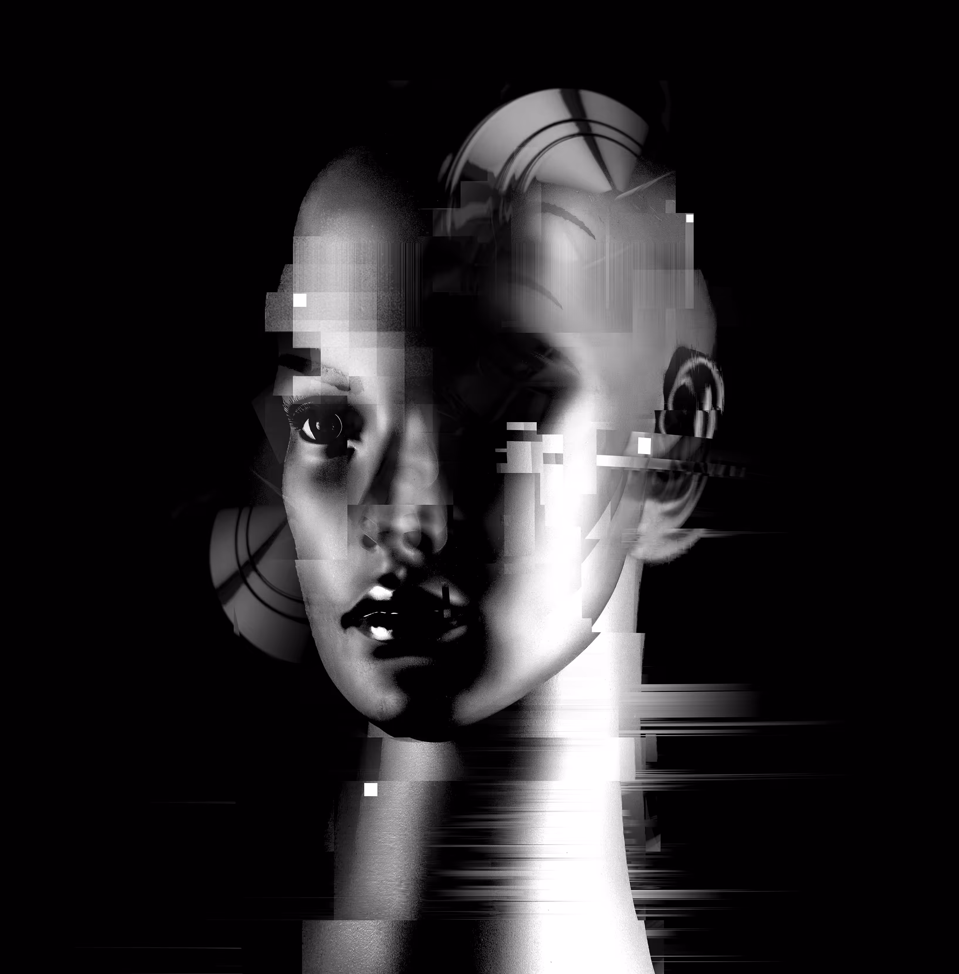 Self Portrait Processing the Cyberlinguistic Soft-Chatter [Cryptoborg #18] 
